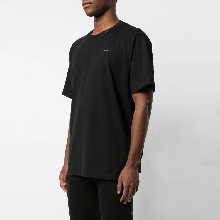Off-White BackBone Design X Short Sleeve Loose Fit Black OMAA038E191850011091 - 3