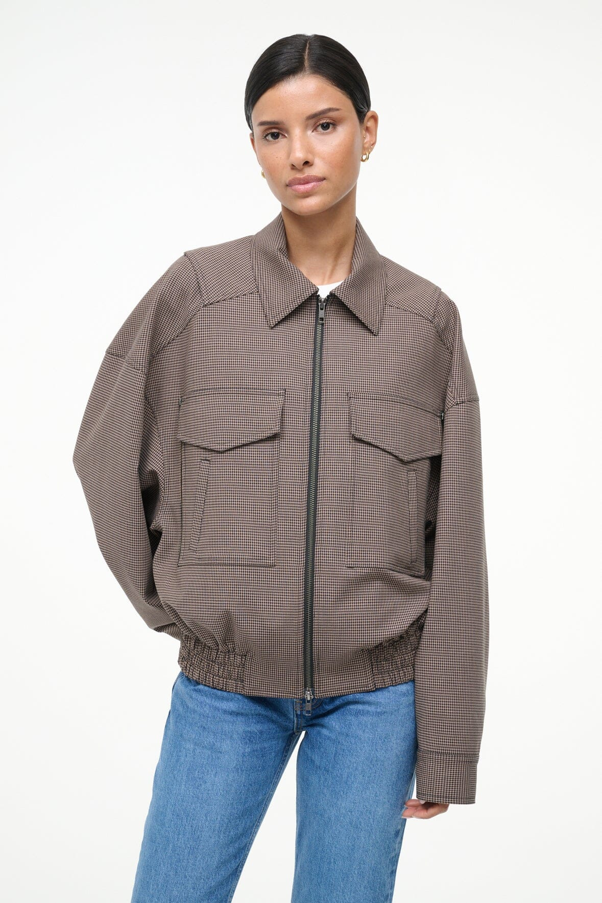 STAUD EUGENE JACKET HOUNDSTOOTH - 4