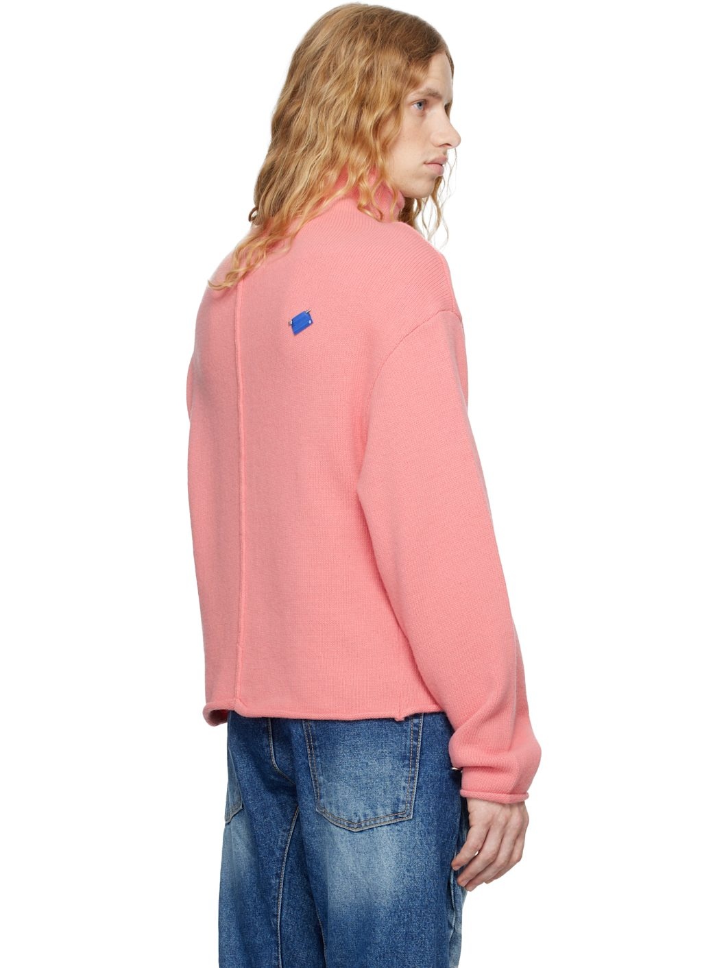 Pink Mock Neck Cardigan - 3