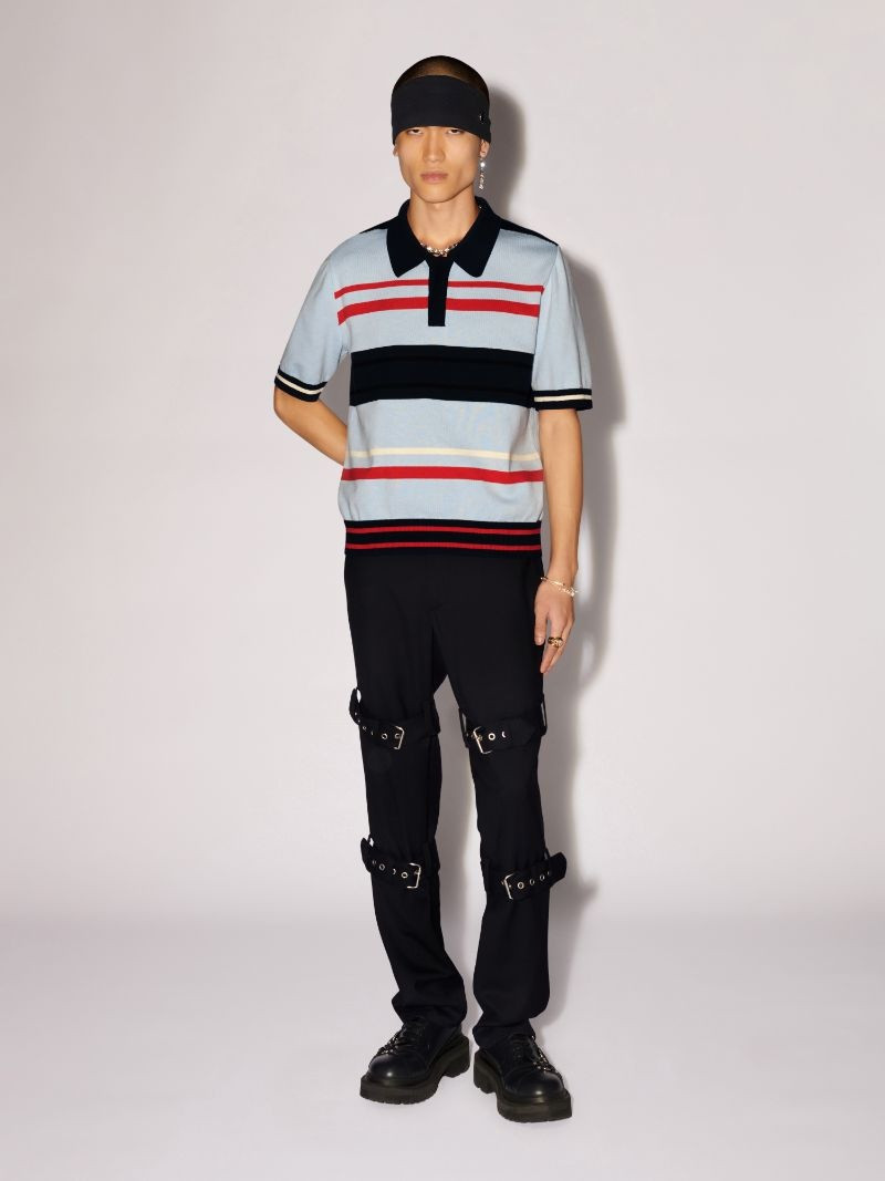 Ambush Multi Stripes Knit S/S Polo outlook