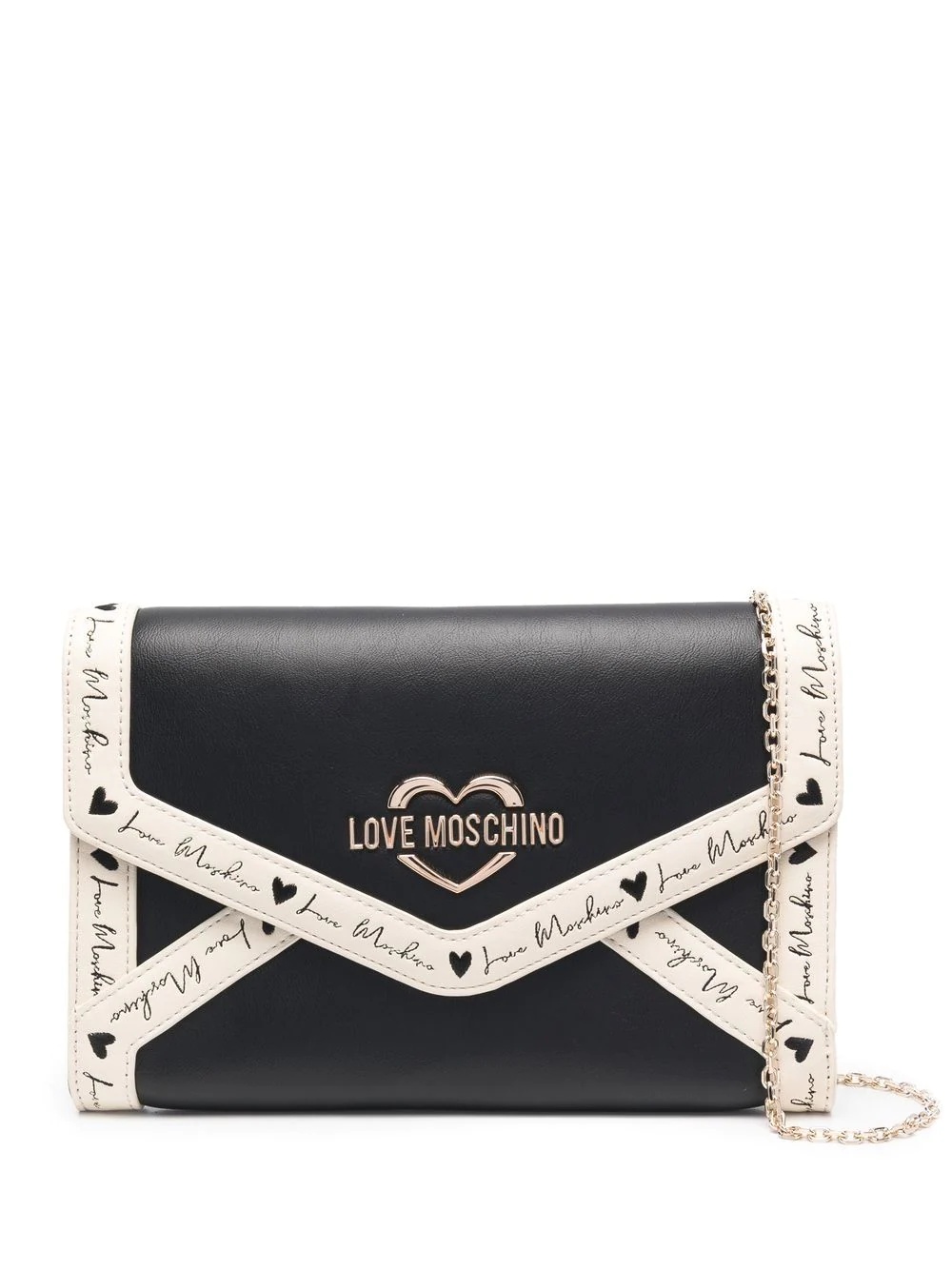 logo-print envelope clutch-bag - 1