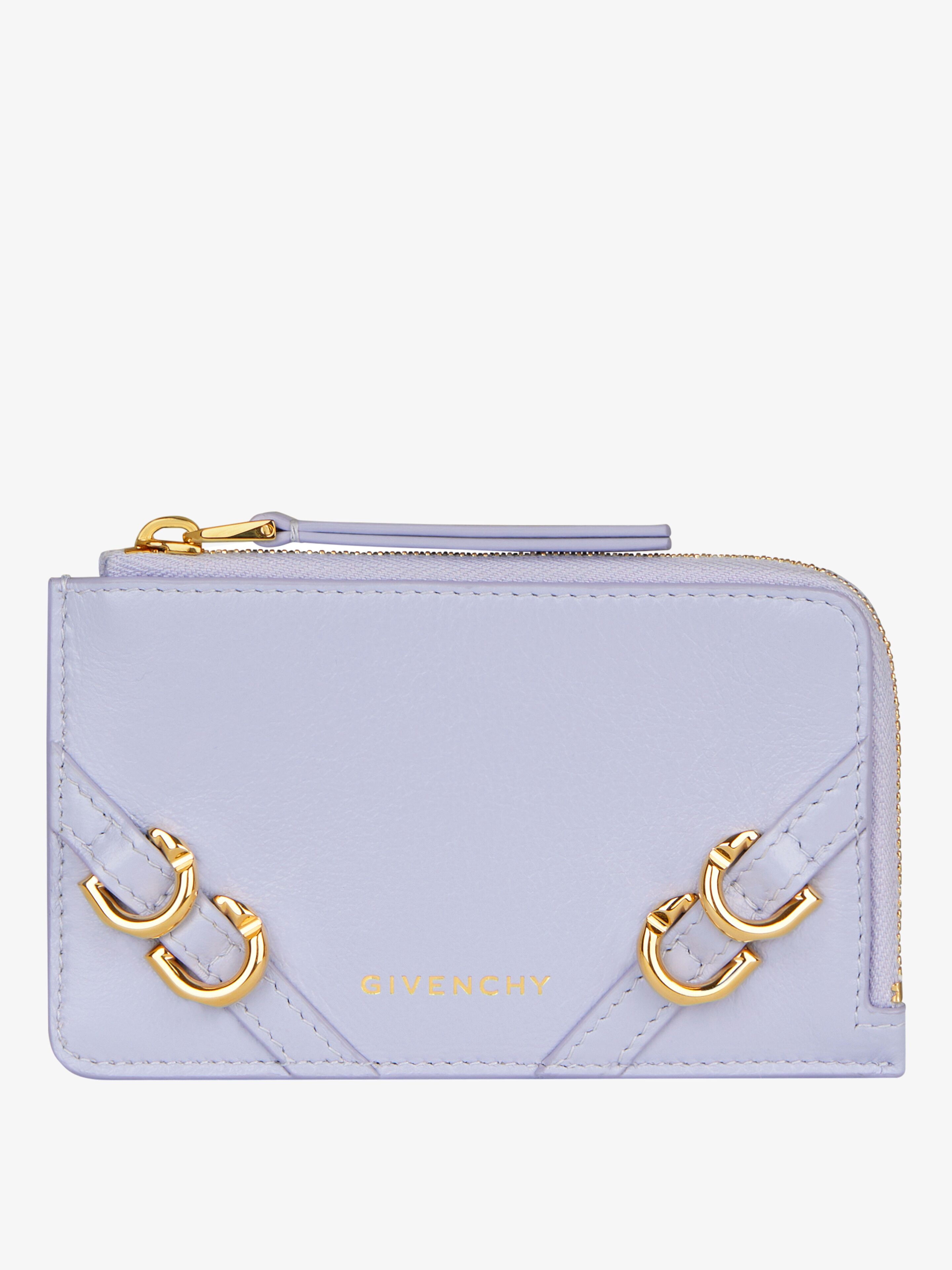 VOYOU ZIPPED CARD HOLDER IN LEATHER - 3