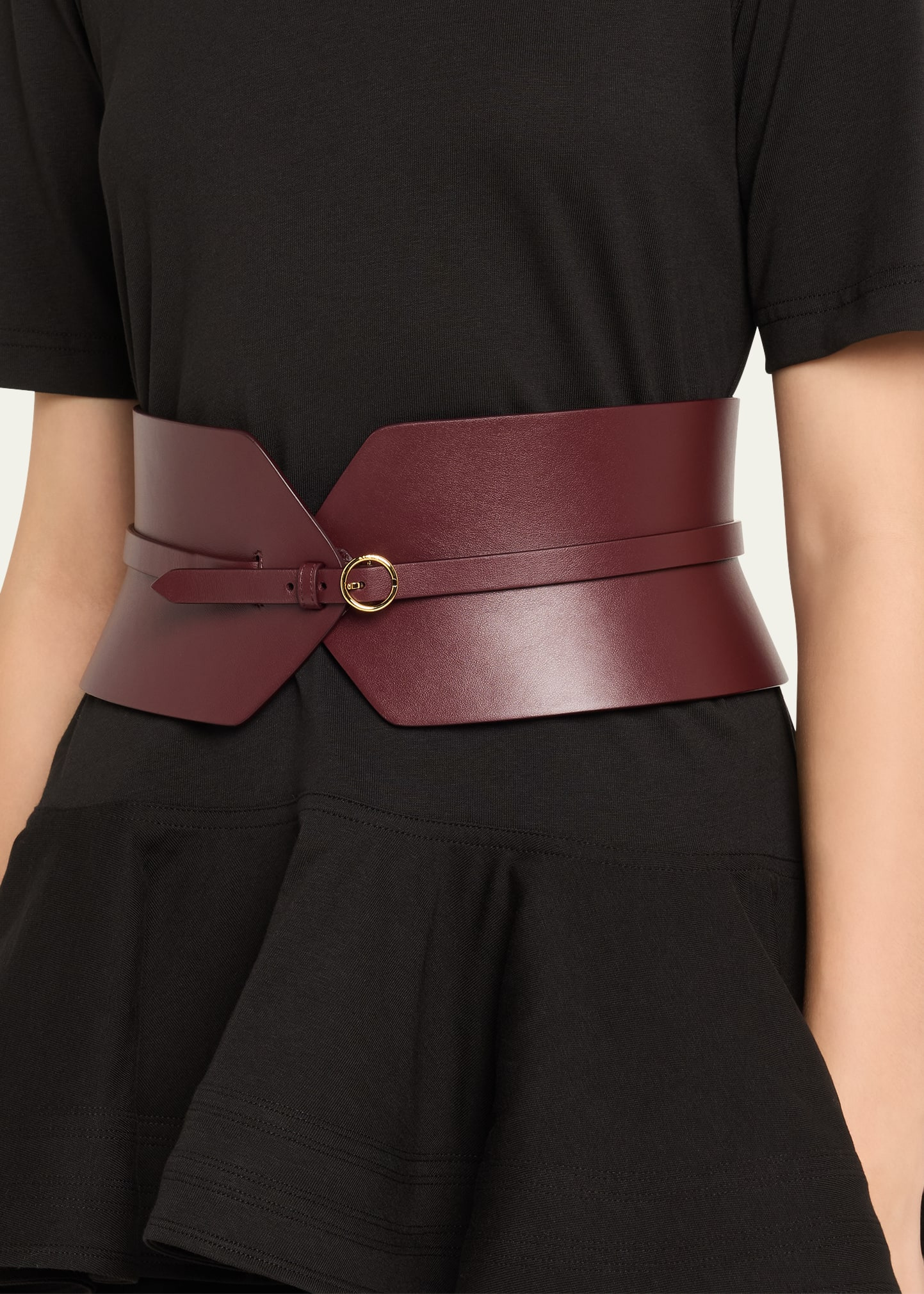Buckle Wide Bustier Belt - 2