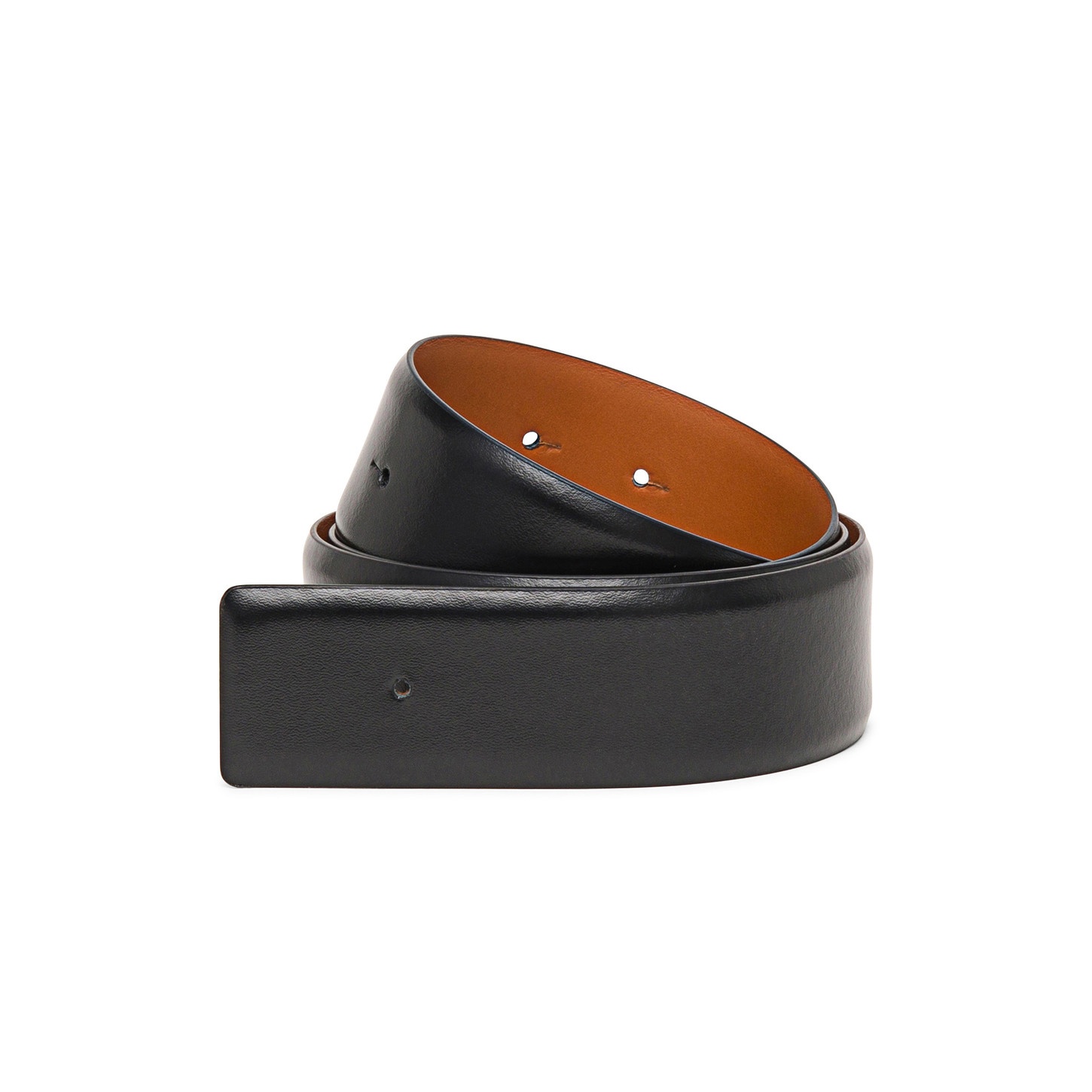 Black leather belt strap - 1