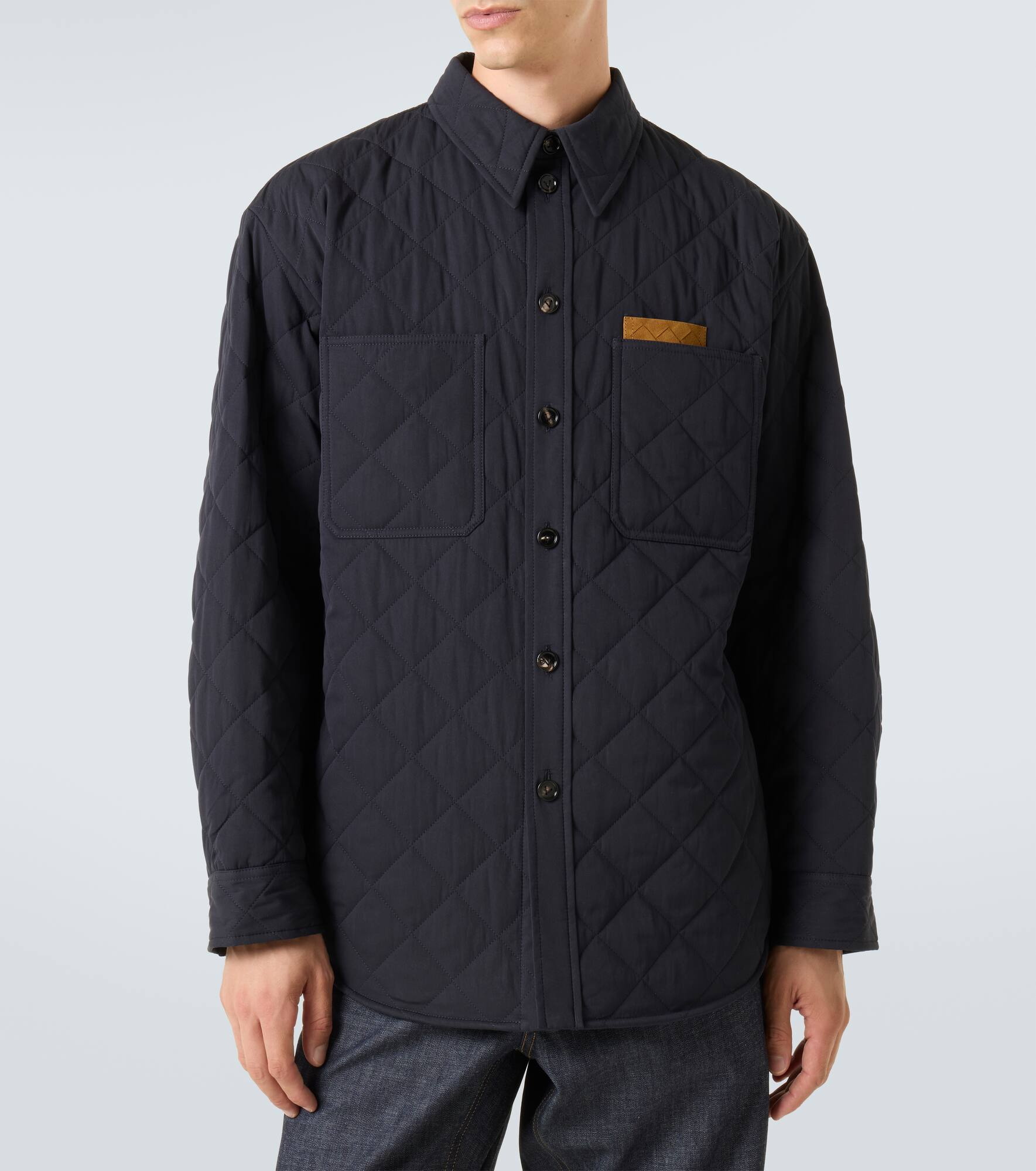 Quilted cotton-blend overshirt - 3