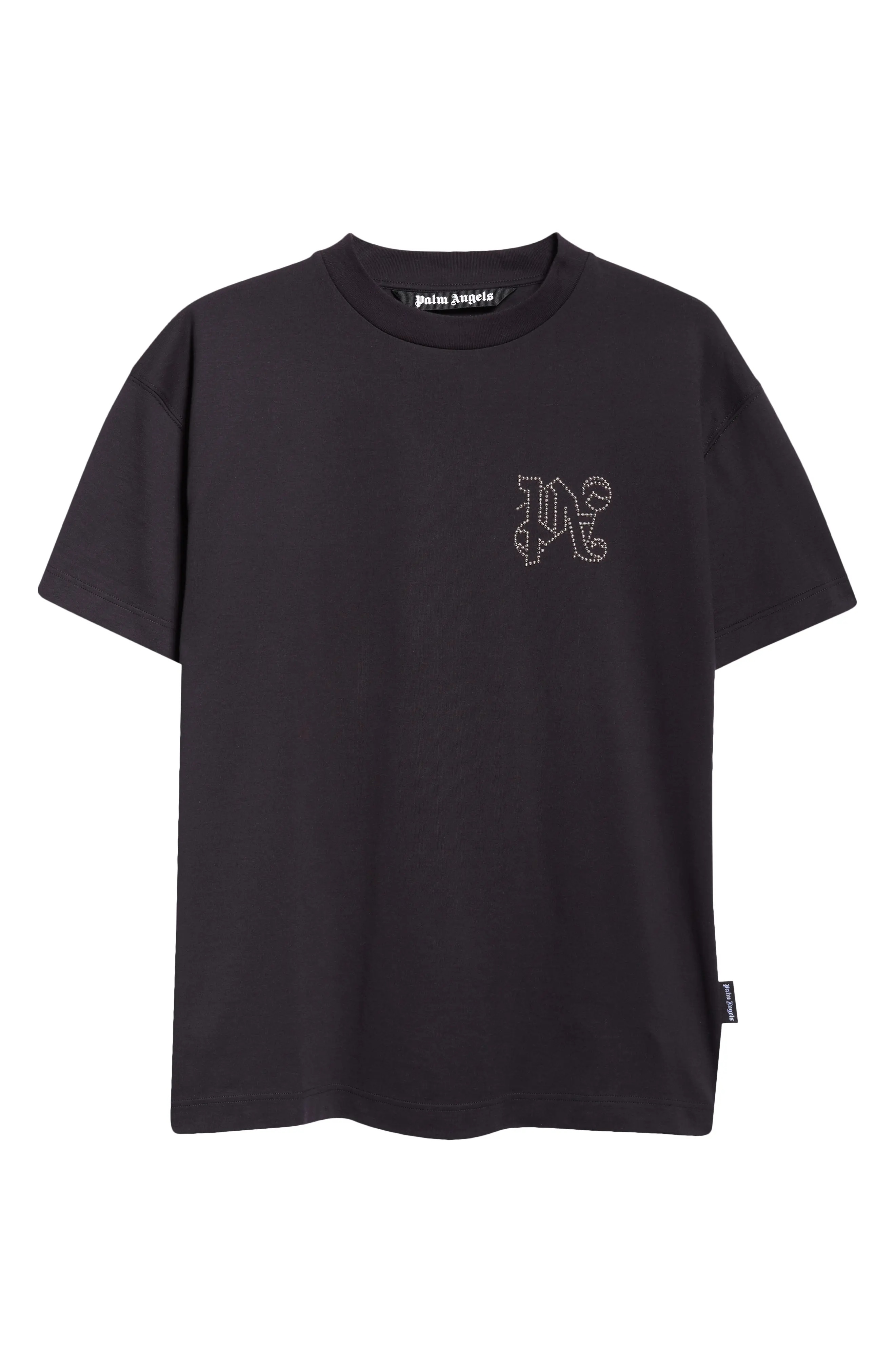 Studded Monogram Cotton Crewneck T-Shirt - 5