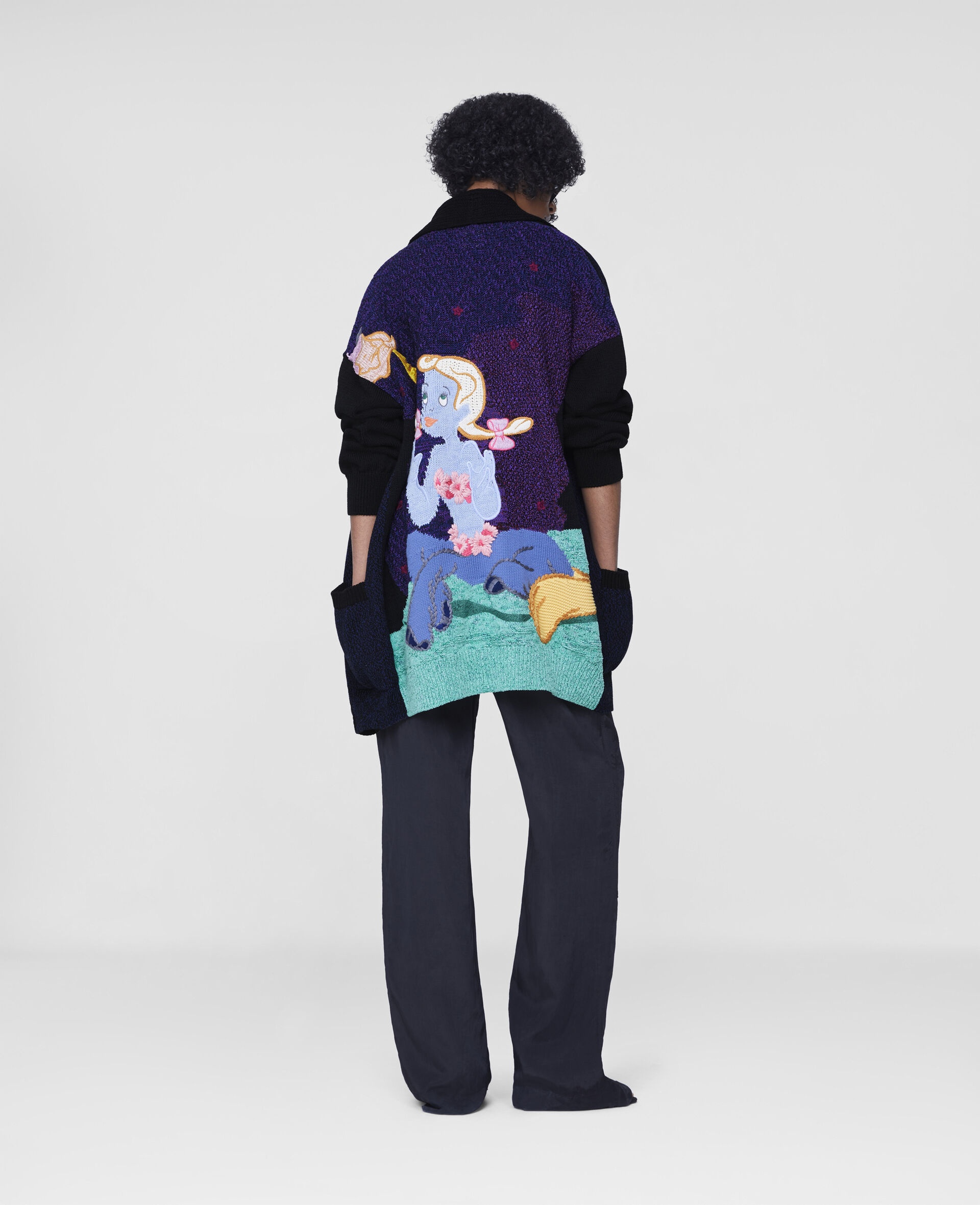 Fantasia Landscape Intarsia Knit Cardigan - 5