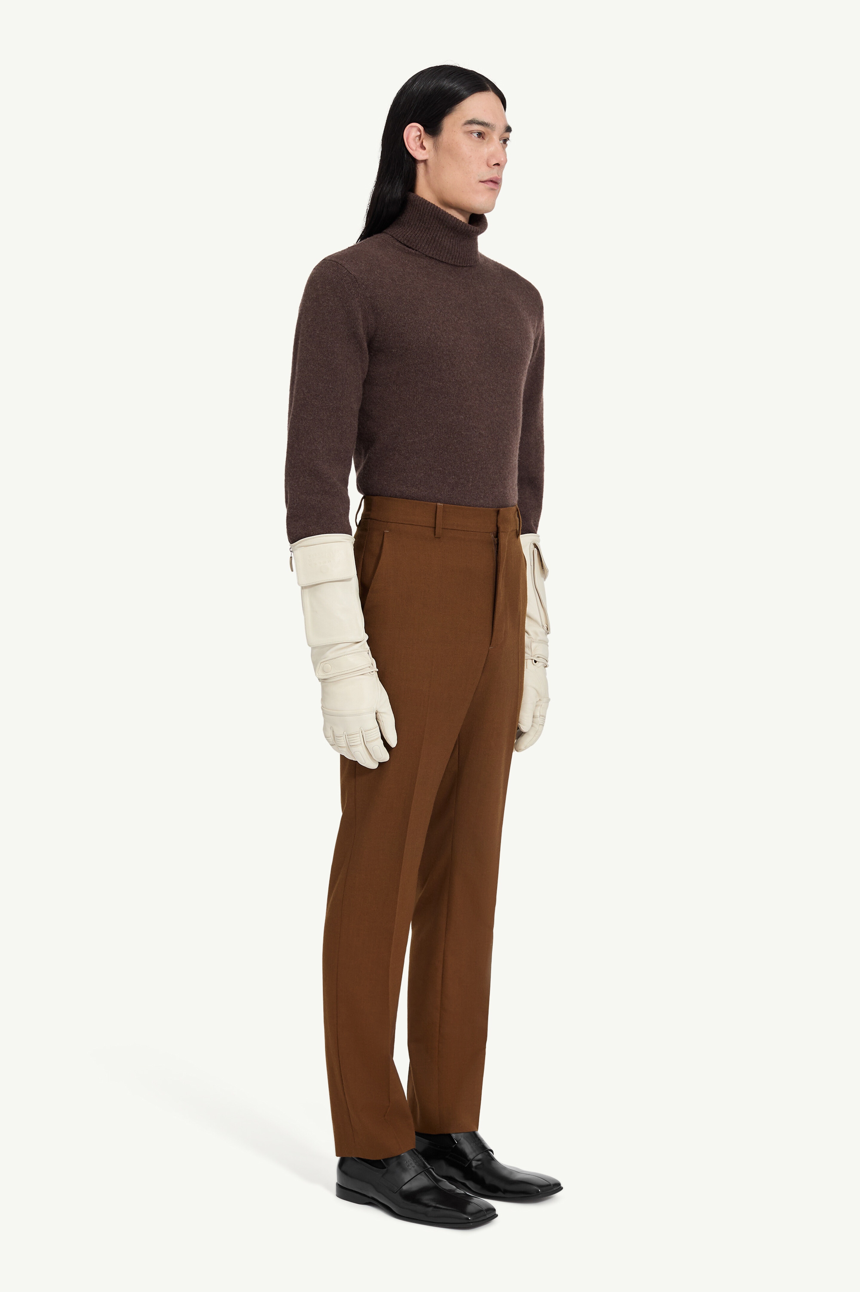 Wool felt trousers - 3