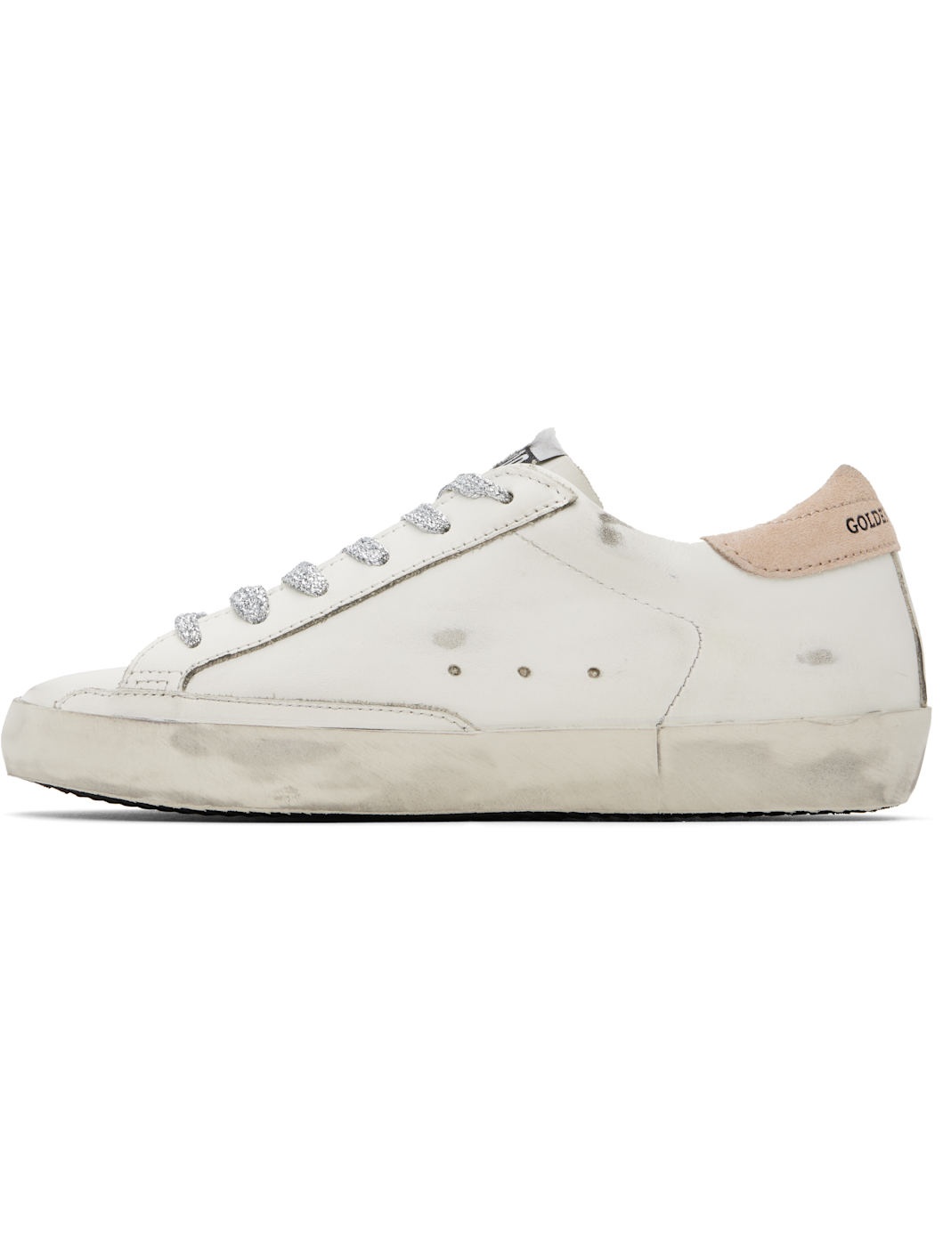 White & Pink Super-Star Classic Sneakers - 3
