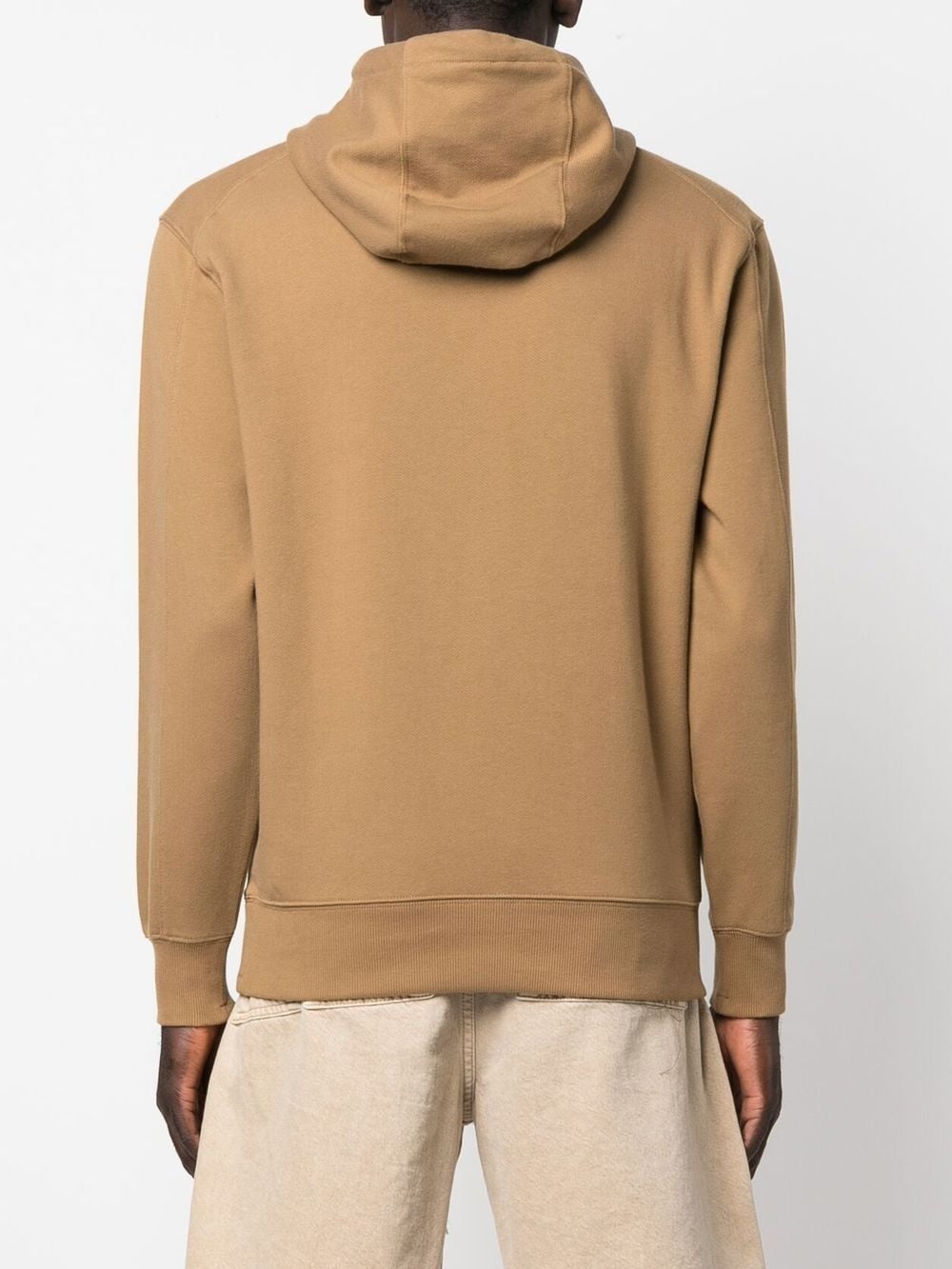 mesh-panel cotton hoodie - 4