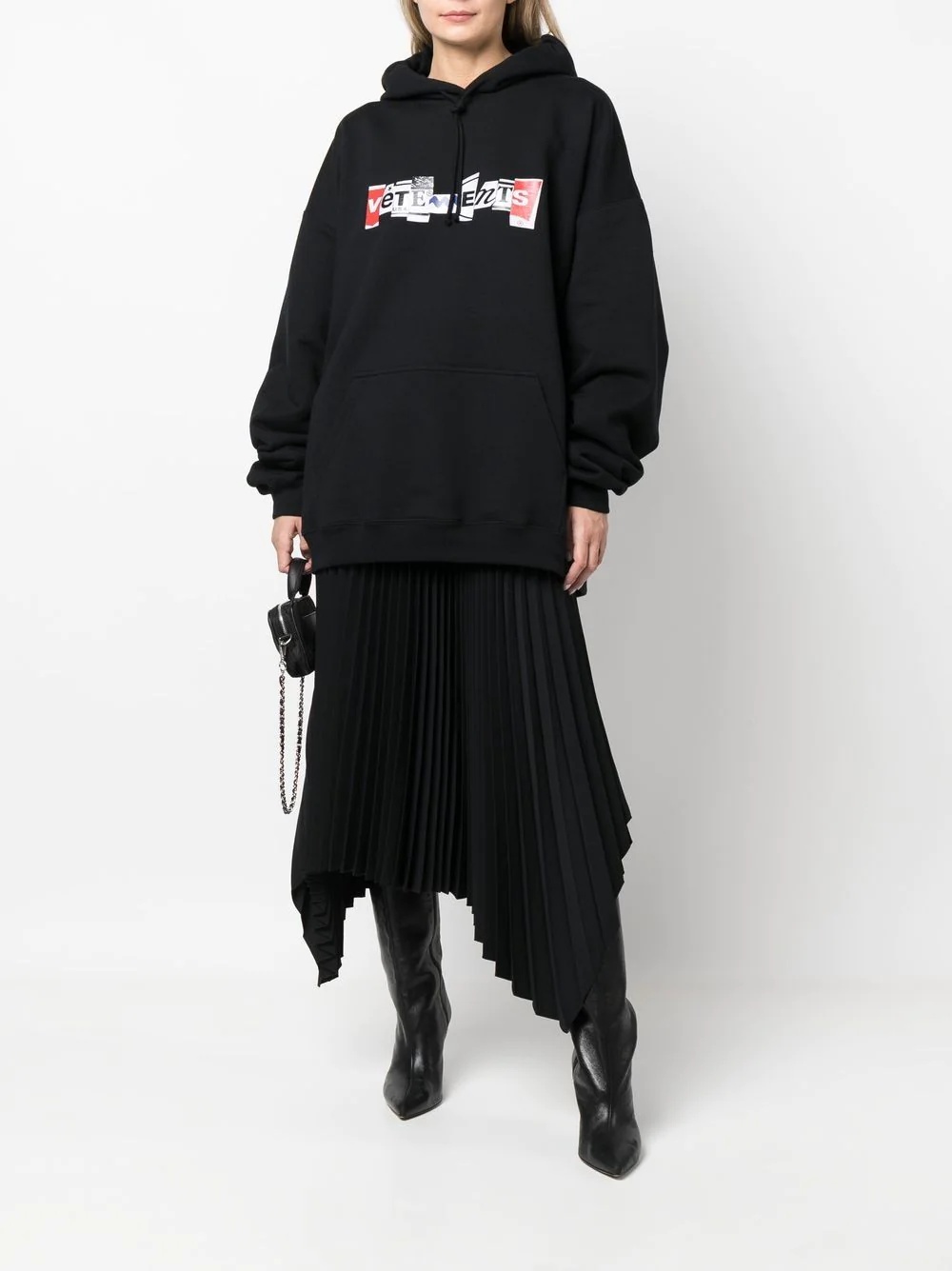 logo-print oversized hoodie - 3