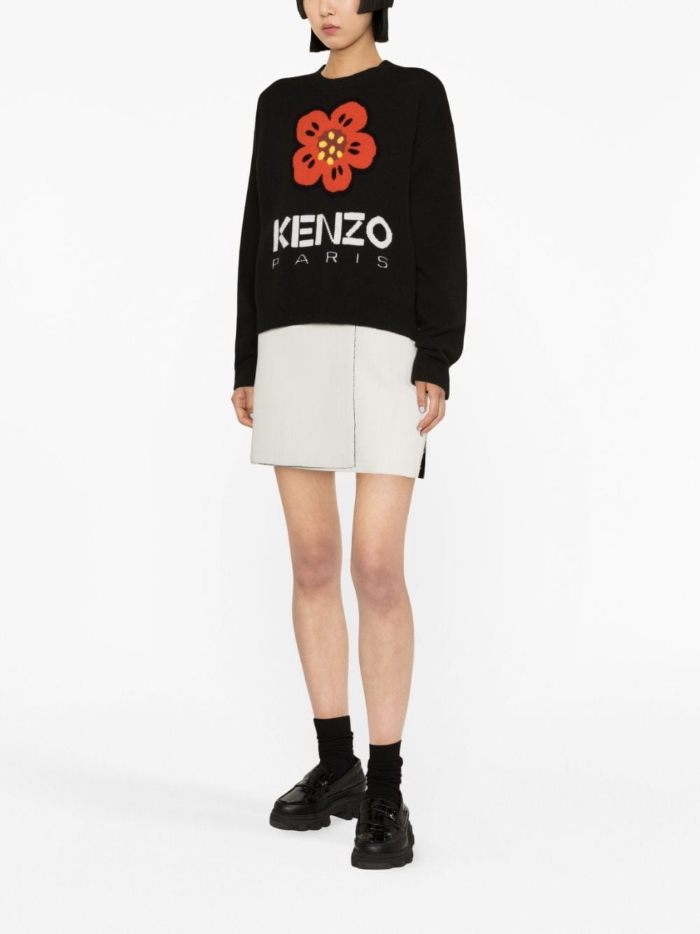 Boke Flower-motif wool jumper - 2