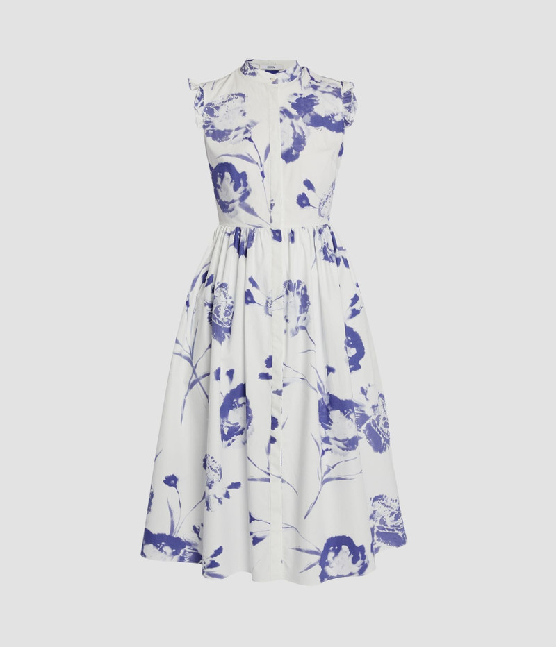 SLEEVELESS FLARED MIDI DRESS - 1