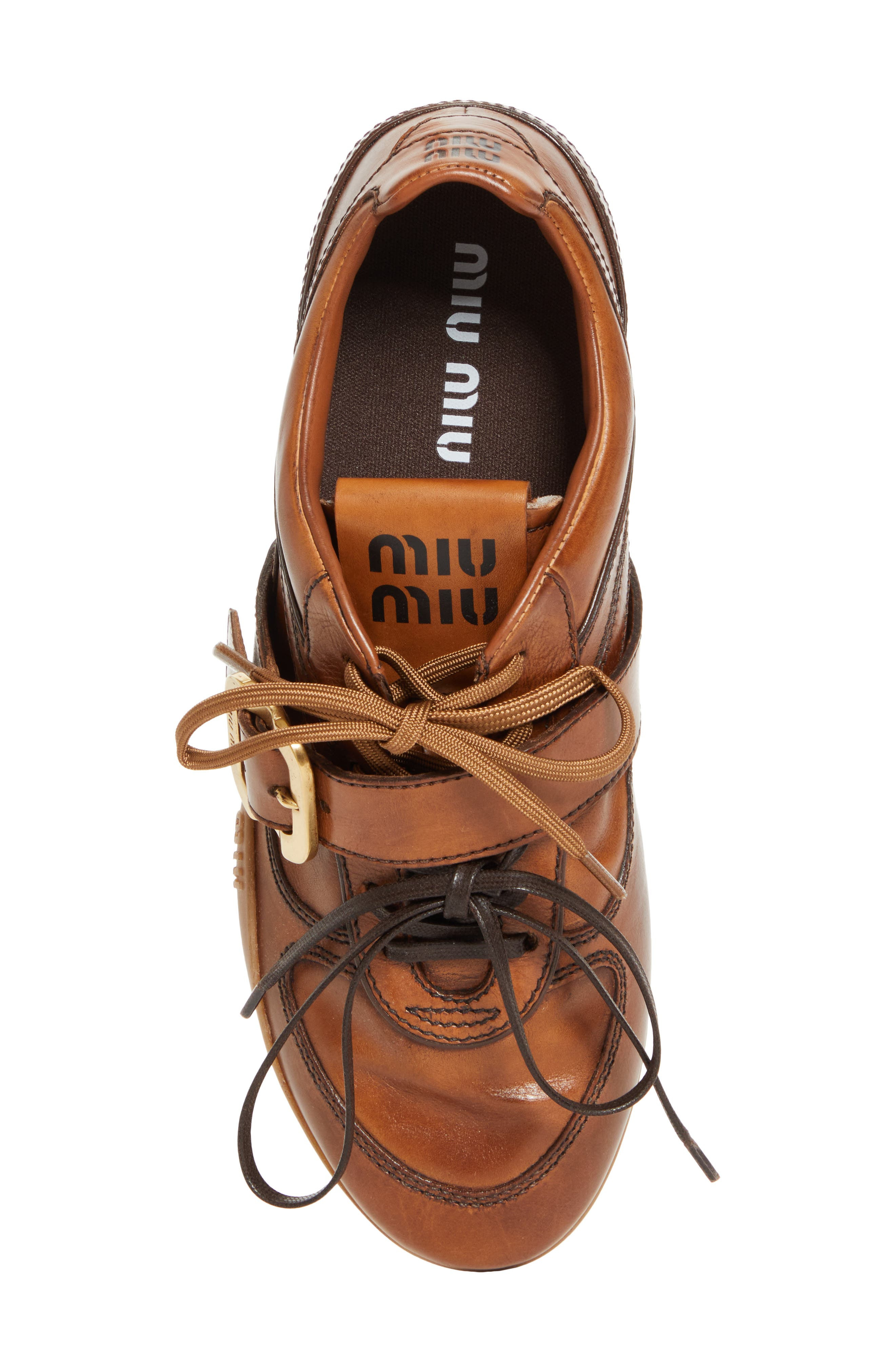 Miu Miu Gymnasium Sneaker in Cognac at Nordstrom - 5