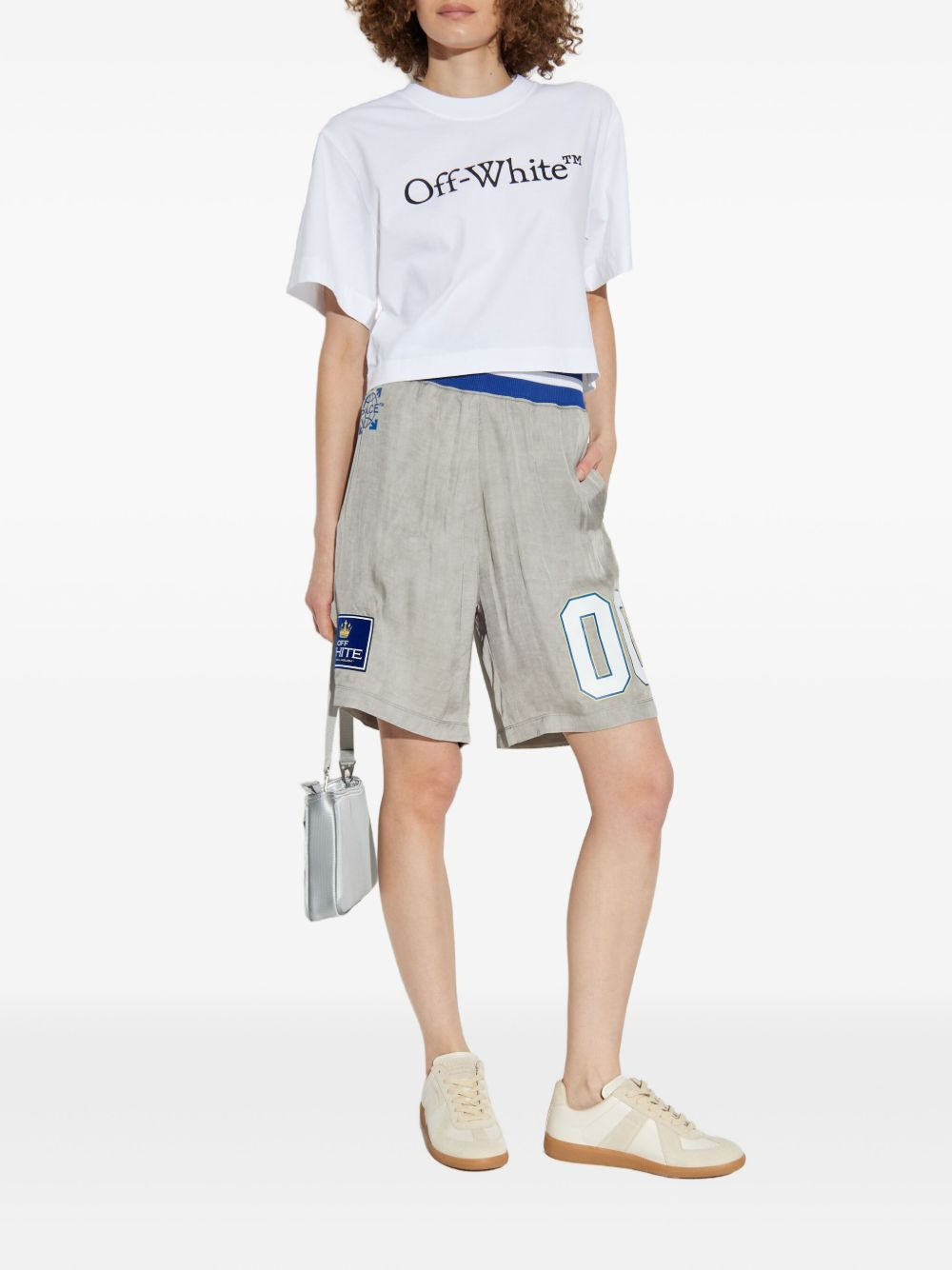 number-print shorts - 3