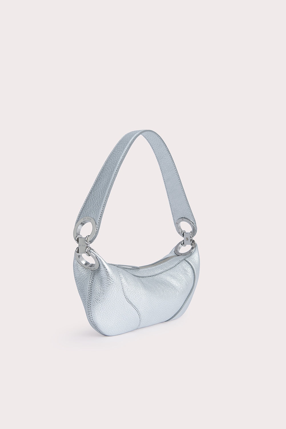 Mini Amira Silver Flat Grain Leather - 2