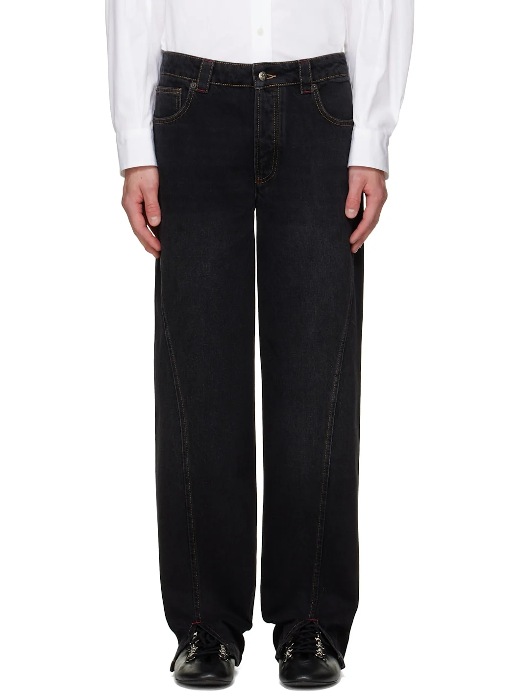 Black Jonna Straight Jeans - 1