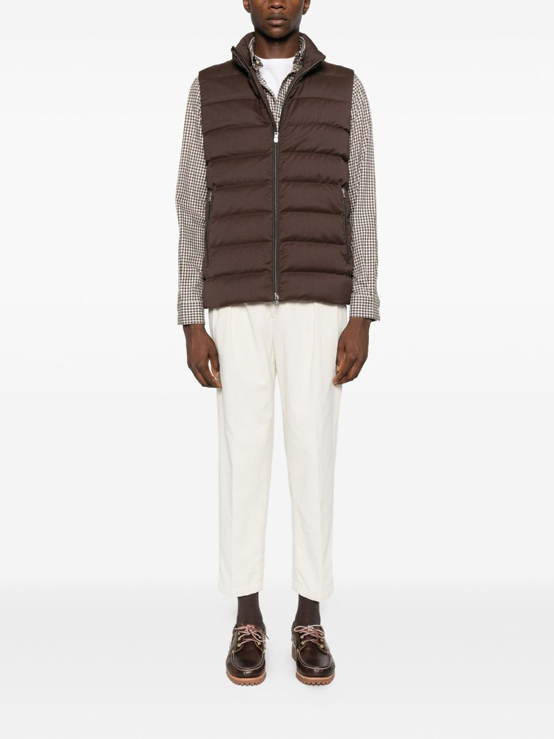 Herno zip-up quilted gilet outlook