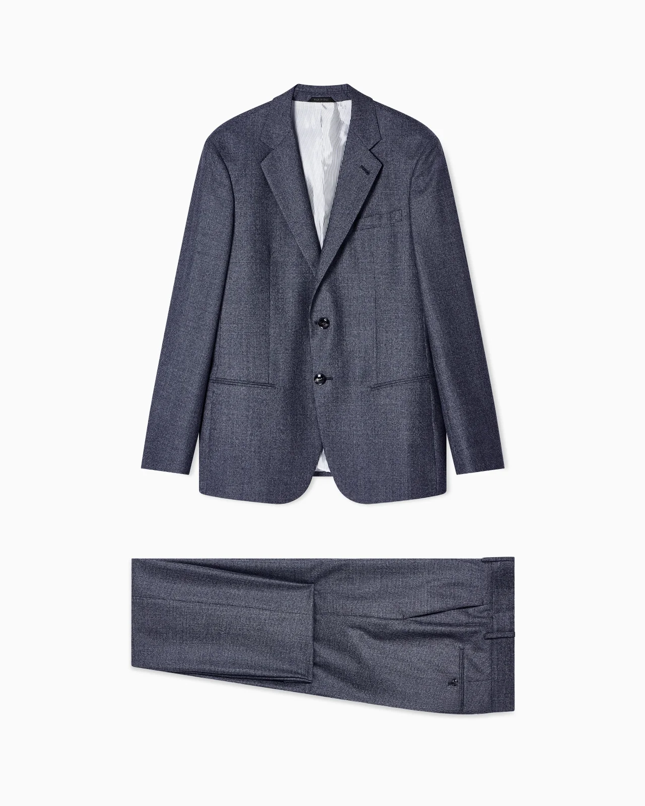 SOHO LINE SINGLE-BREASTED SUIT IN VIRGIN WOOL WITH A HOUNDSTOOTH MOTIF - 1