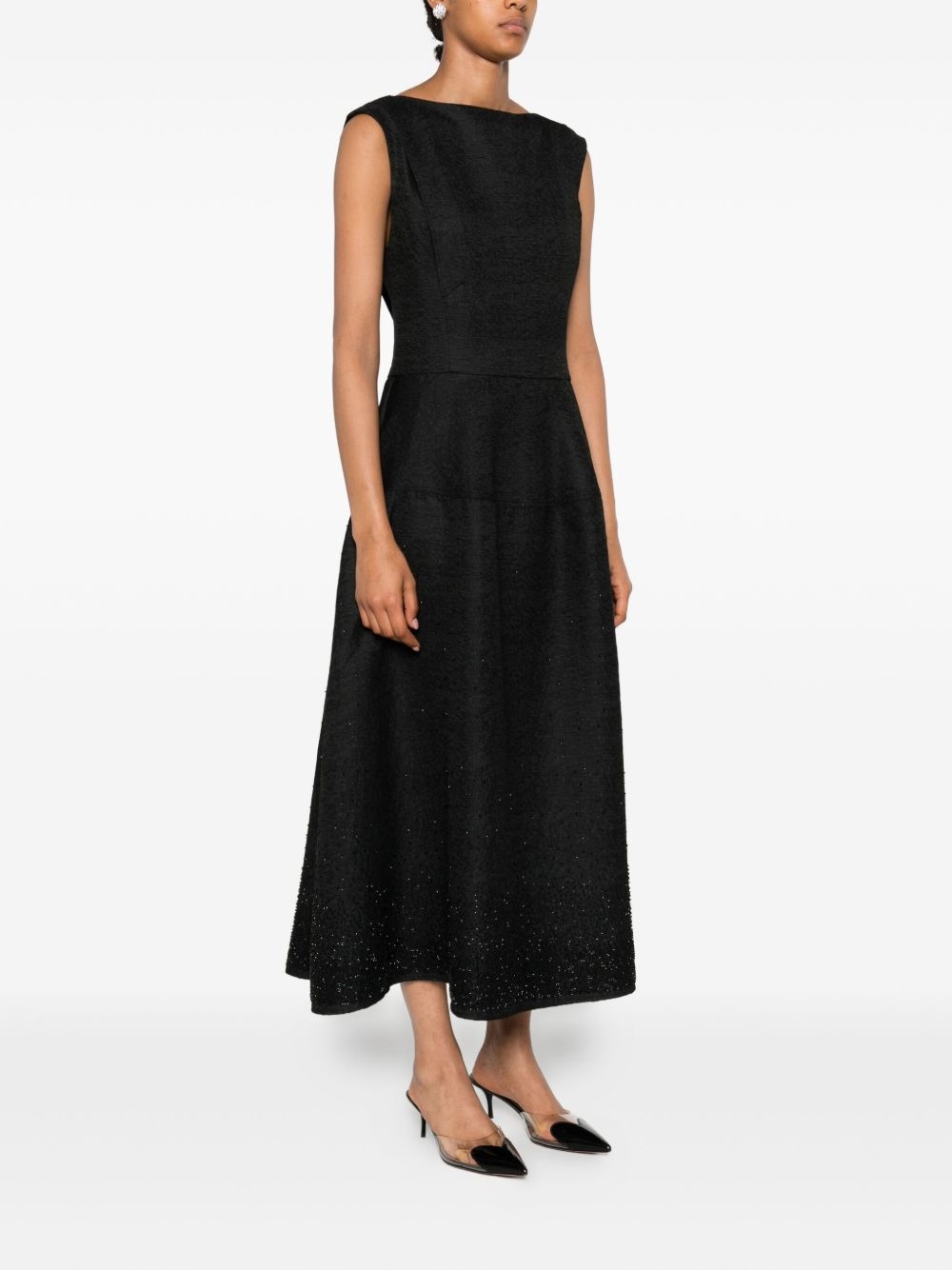 bead-embellished sleeveless dress - 3