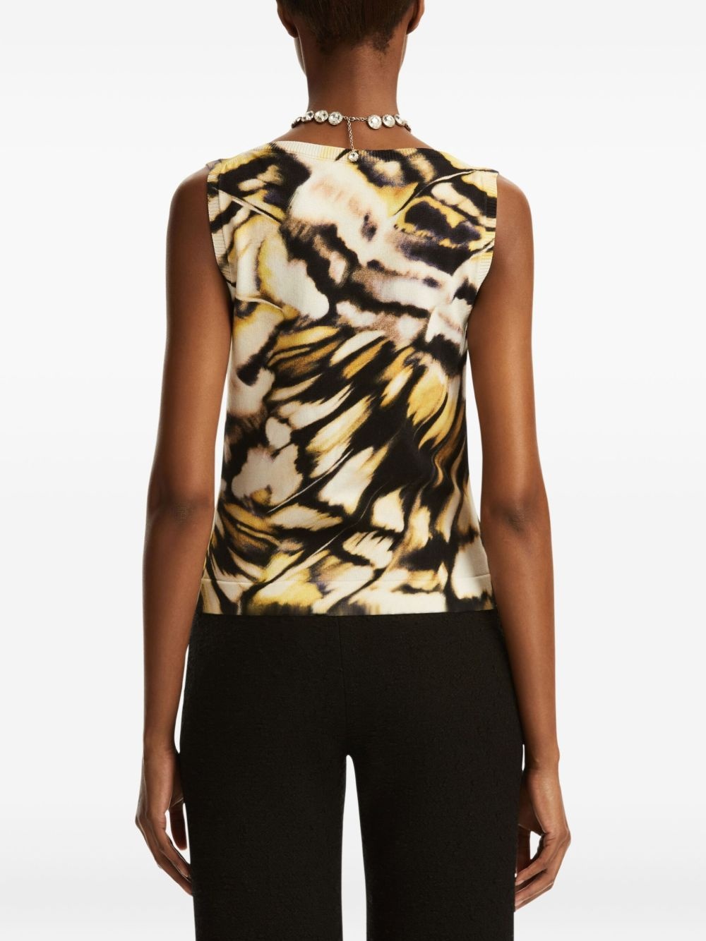 butterfly-print tank top - 4
