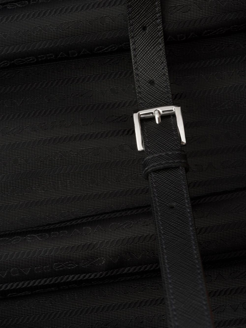 triangle-logo leather suitcase - 5