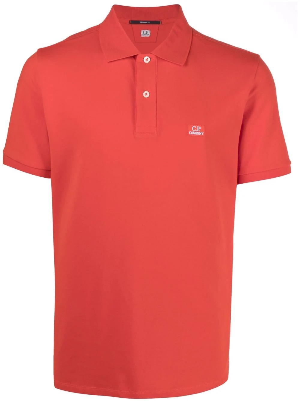 logo-patch short-sleeved polo shirt - 1