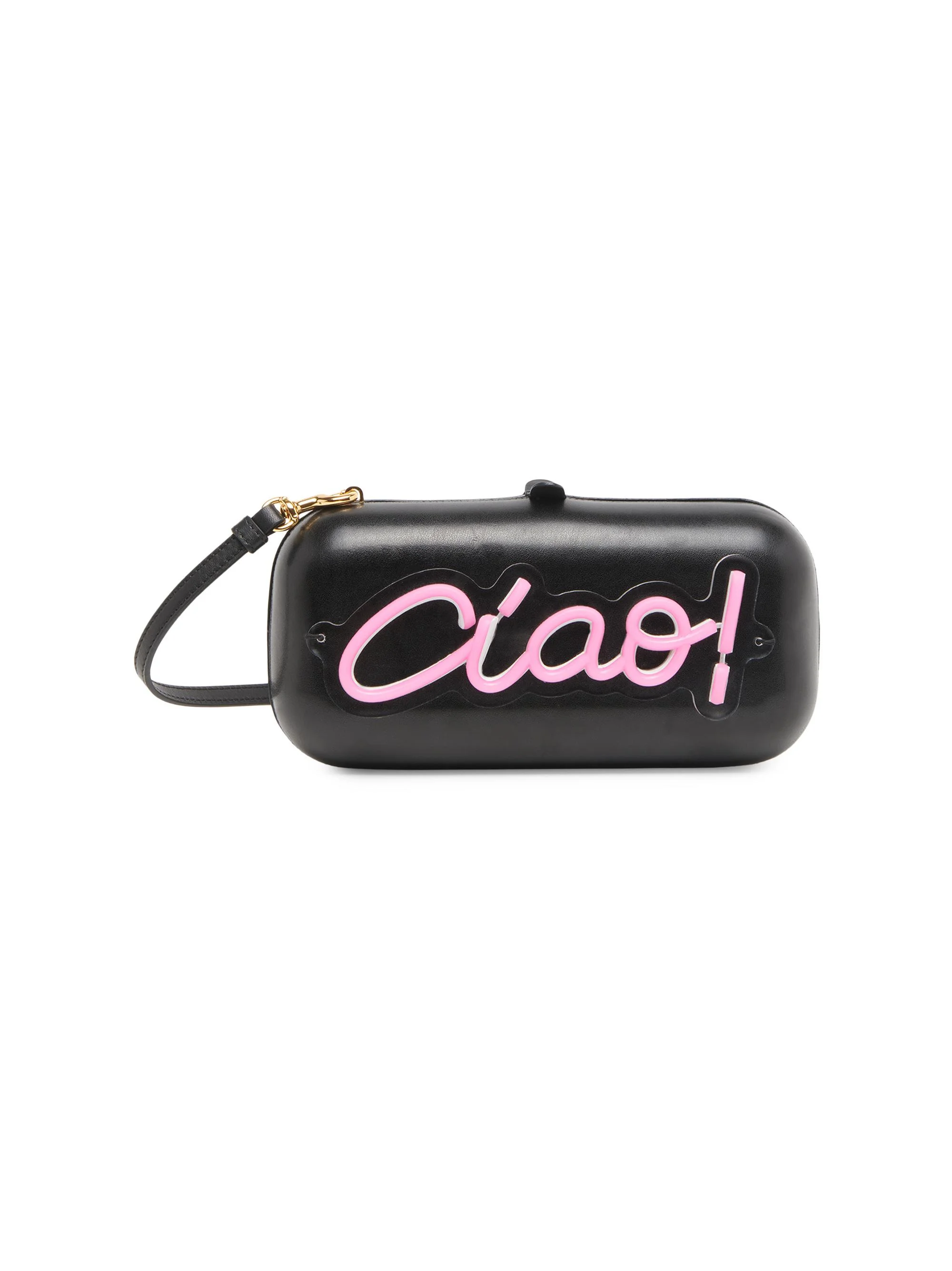 Women's 'Ciao!' Script Logo Clutch - Black - 1