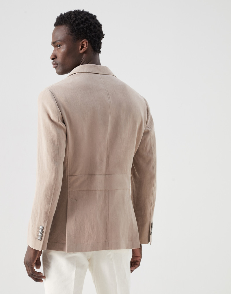 Twisted linen safari jacket with metal buttons 2