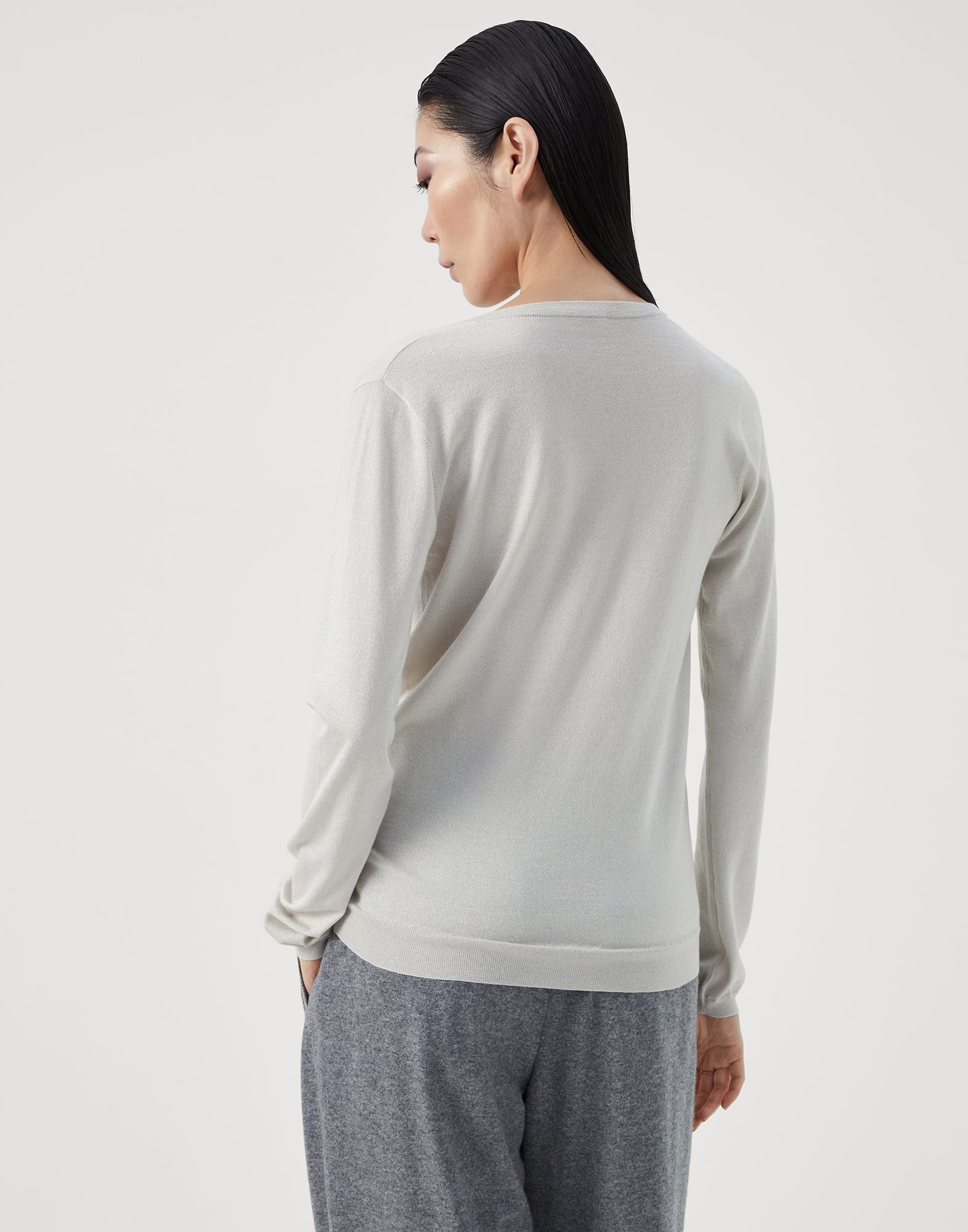 Cashmere and silk sparkling lightweight sweater - 2