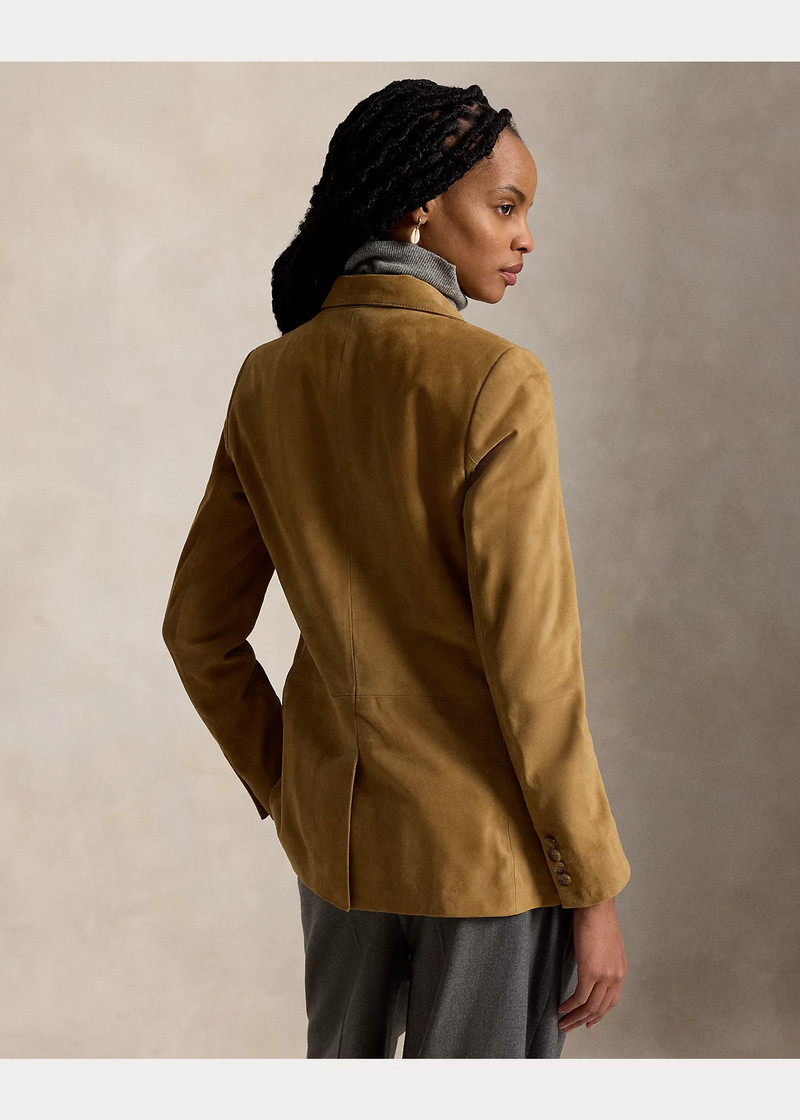 Single-Breasted Lamb-Suede Blazer 4