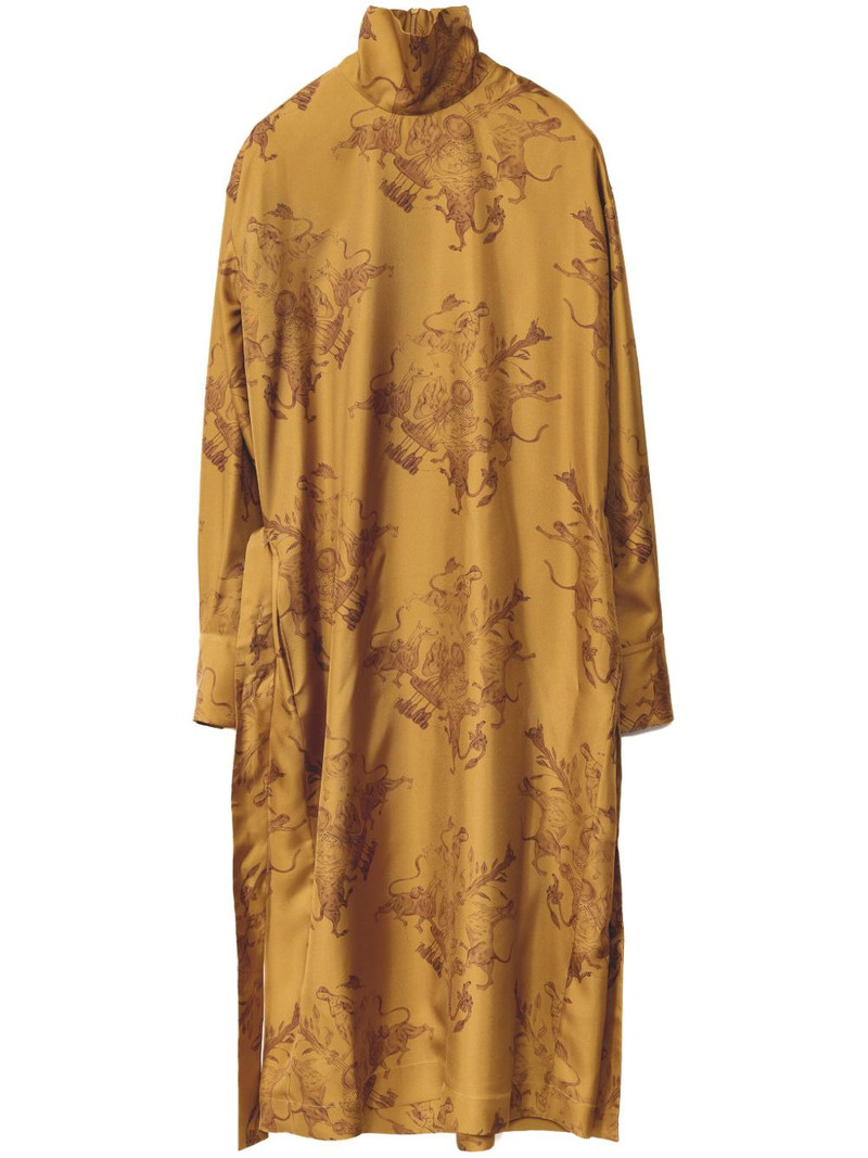printed silk dress 1