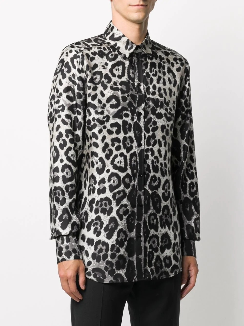 leopard-print silk shirt - 3