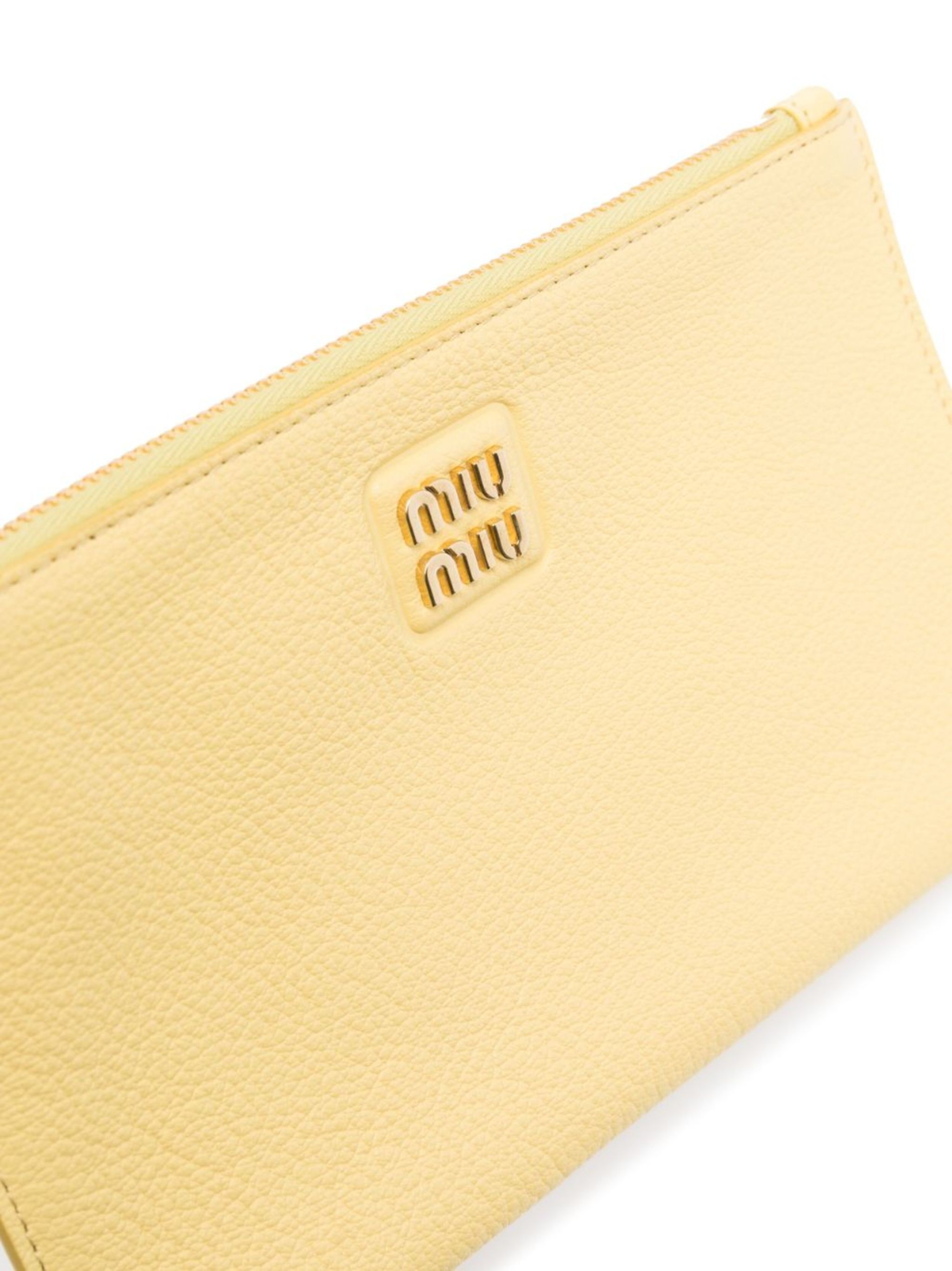 logo-lettering clutch bag - 4