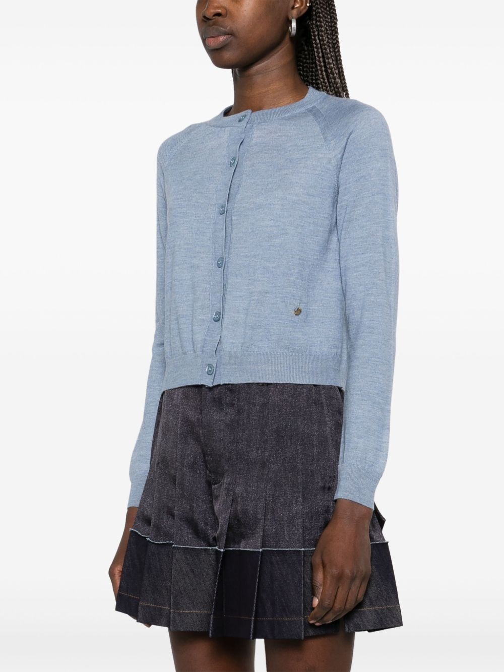 crew-neck cardigan - 3