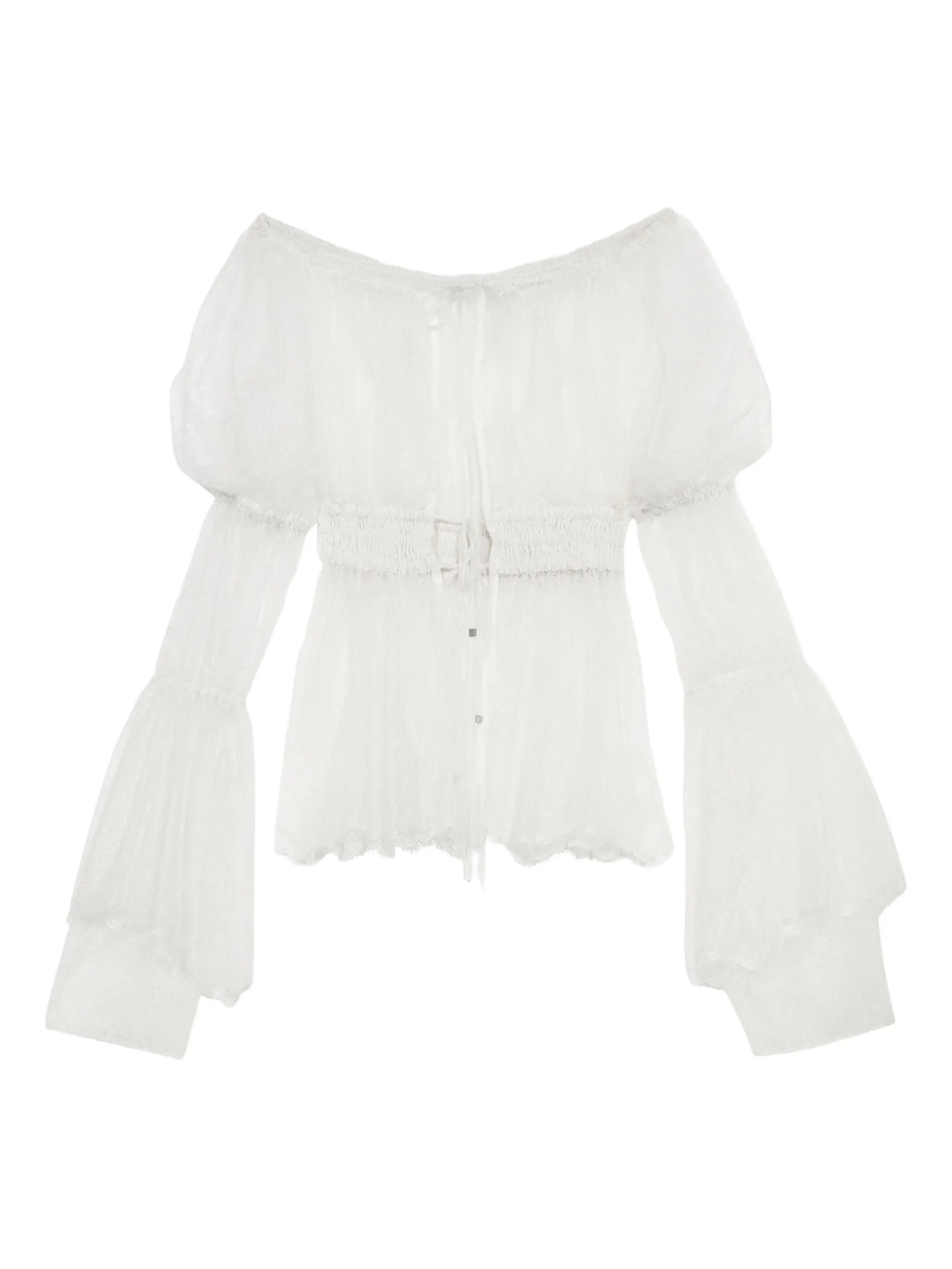 Blumarine Off-shoulder Lace Blouse - 2