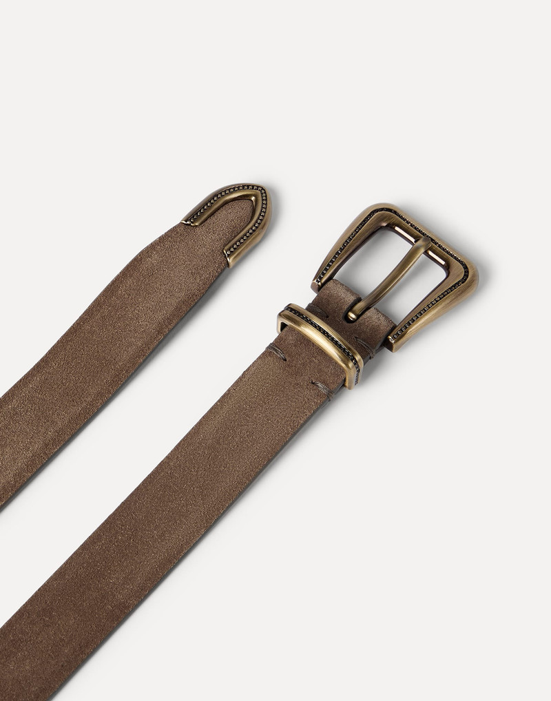 Brunello Cucinelli Suede belt with monili outlook