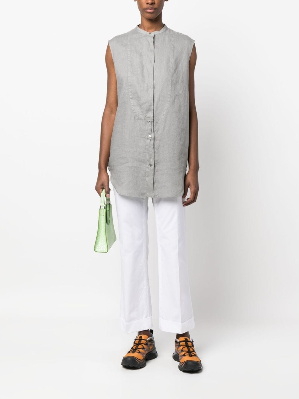 bootcut cropped trousers - 2