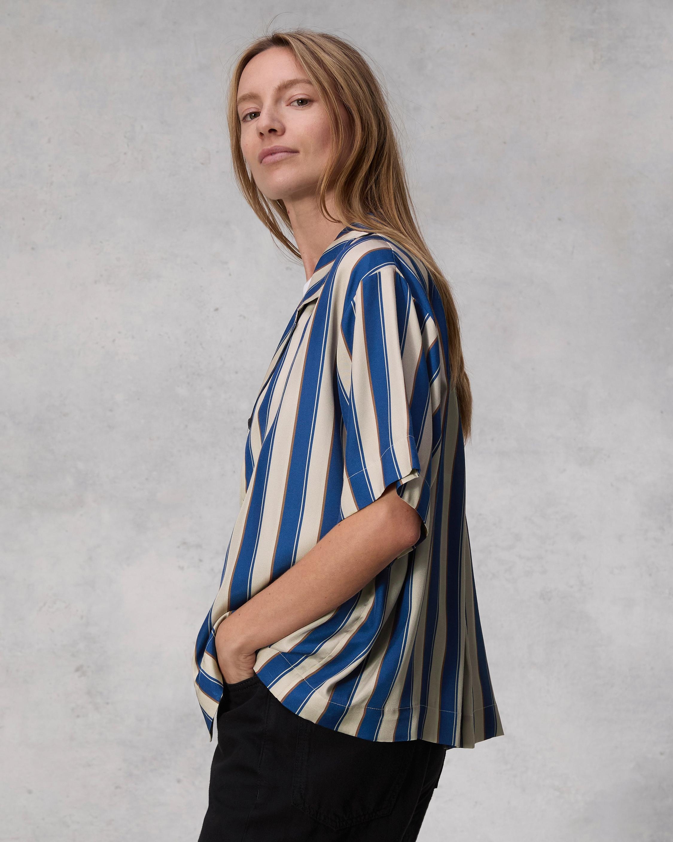 Declan Striped Silk Shirt
Relaxed Fit Button Down - 4