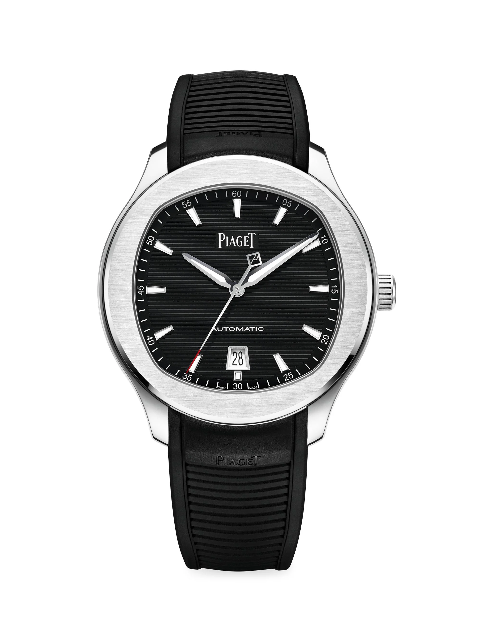 Women's Polo Stainless Steel & Rubber Date Watch - Black - 1