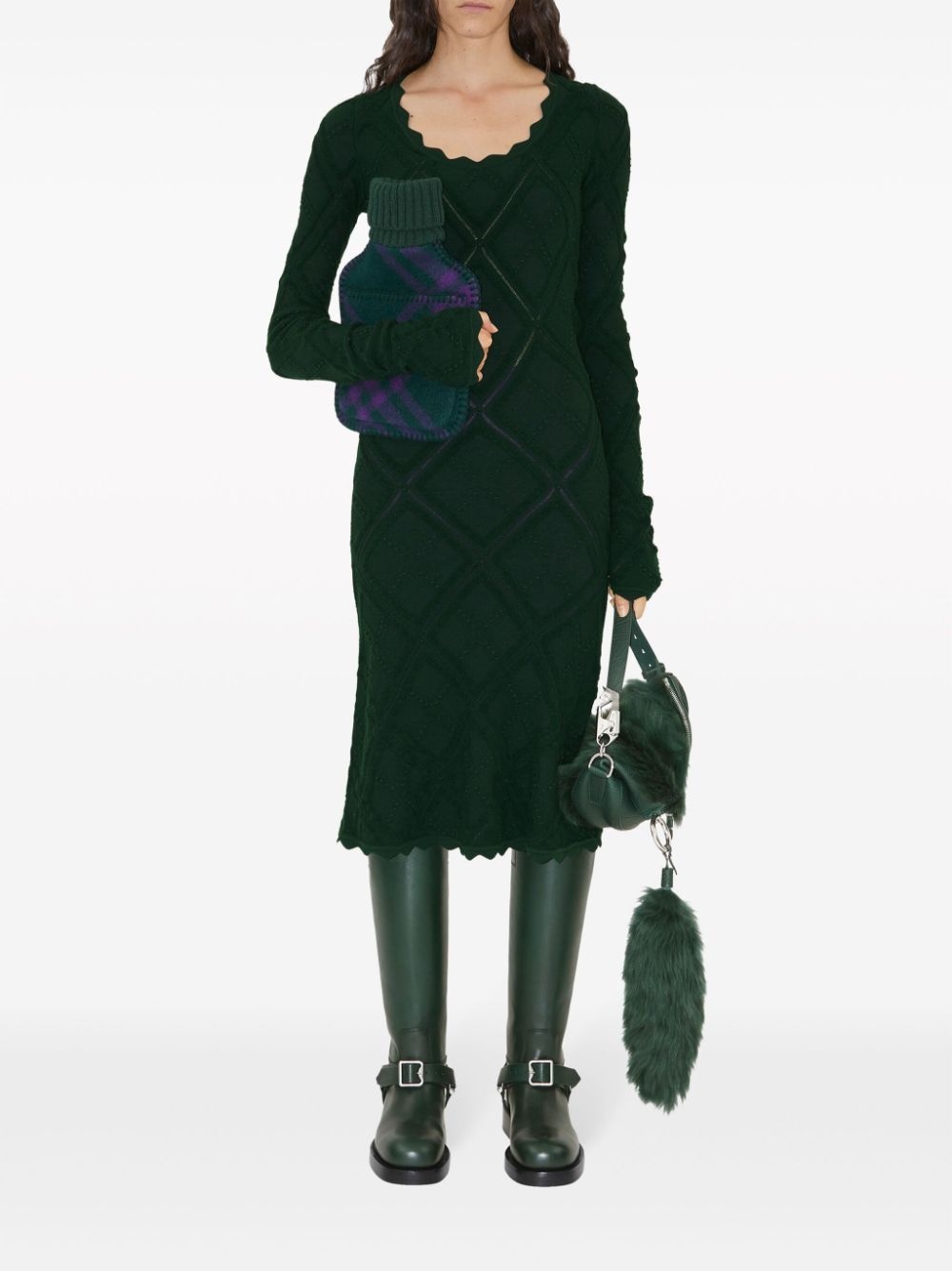 Aran long-sleeve knitted dress - 2
