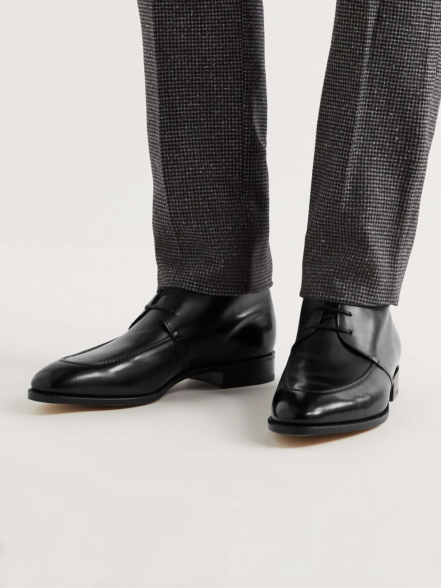 Alston Polished-Leather Derby Boots - 2