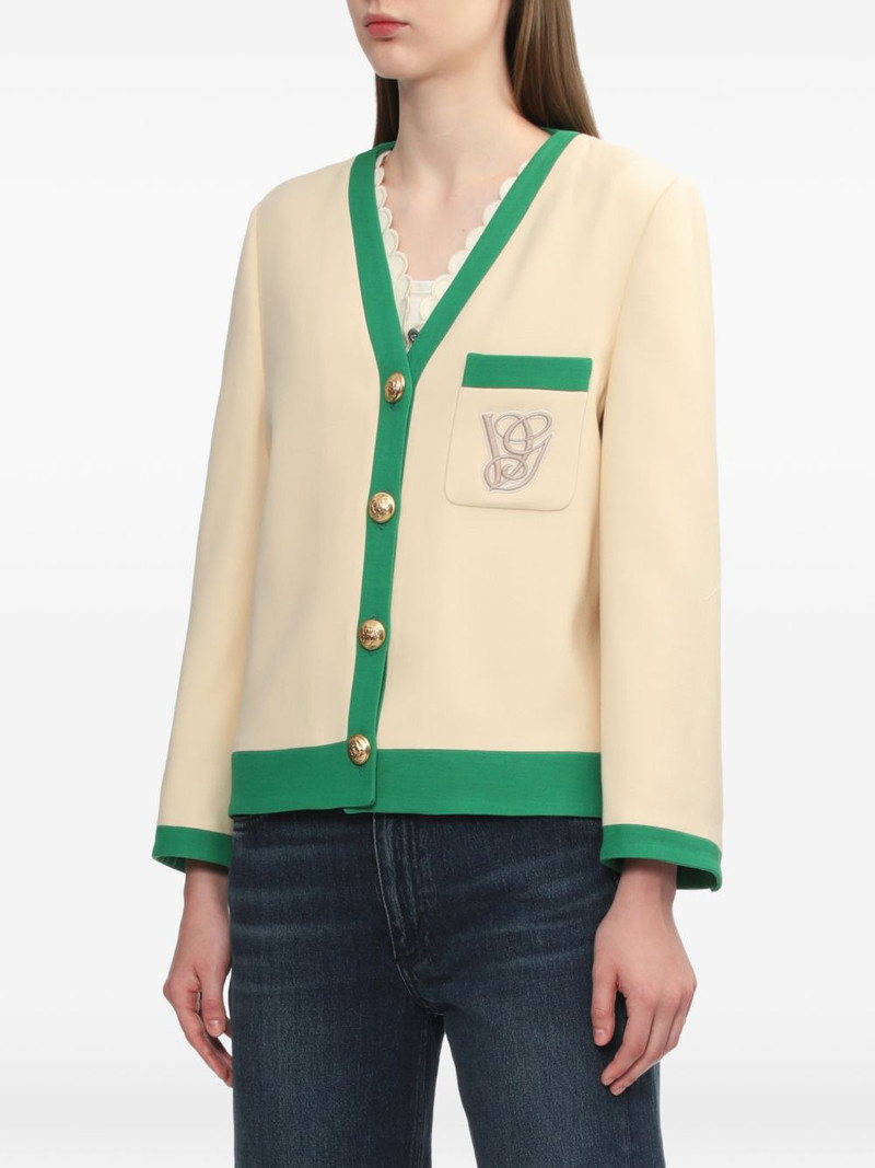 V-neck embroidered jacket 3