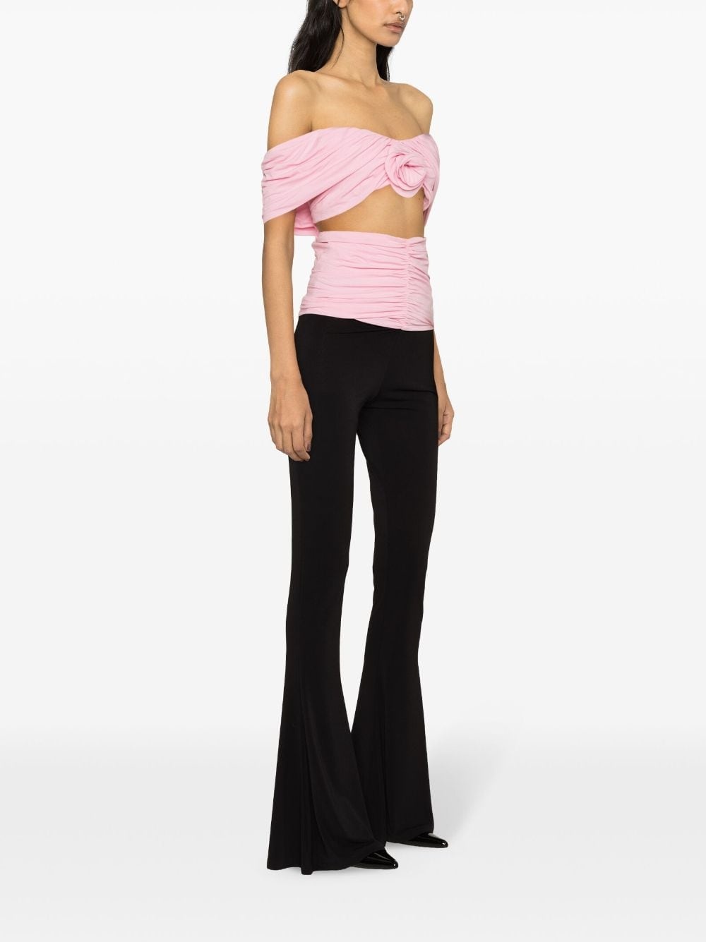 rose-appliquÃ© ruched top - 3