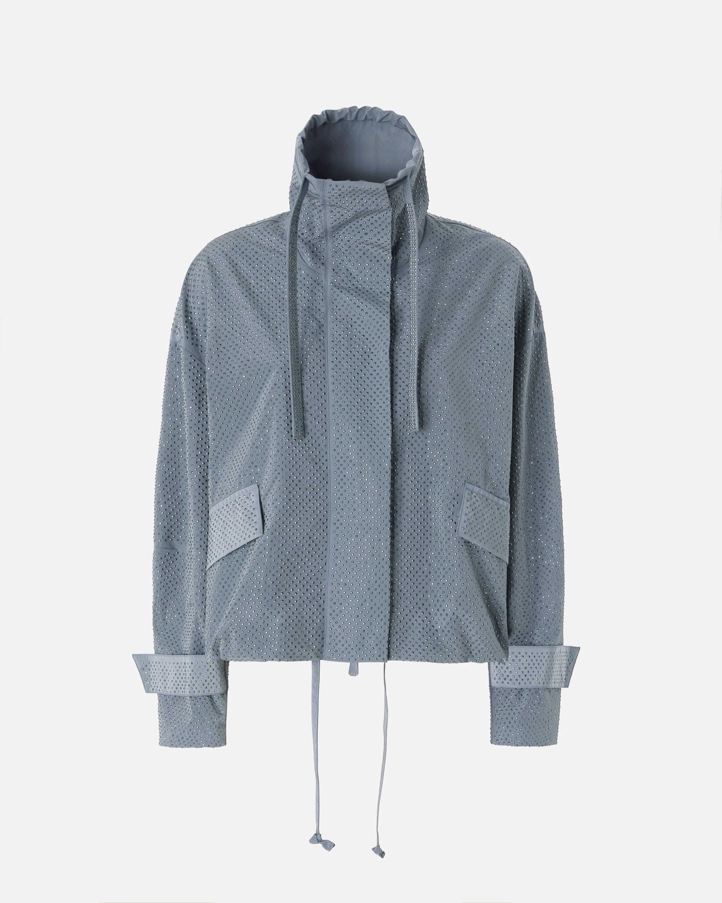 BLOUSON JACKET WITH ALL-OVER MICRO STUDS - 1