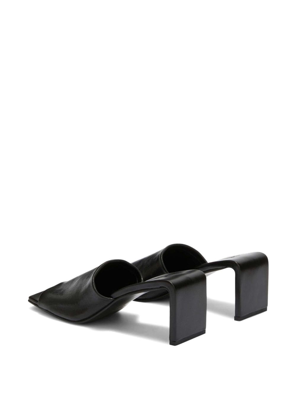 square open-toe leather sandals - 3