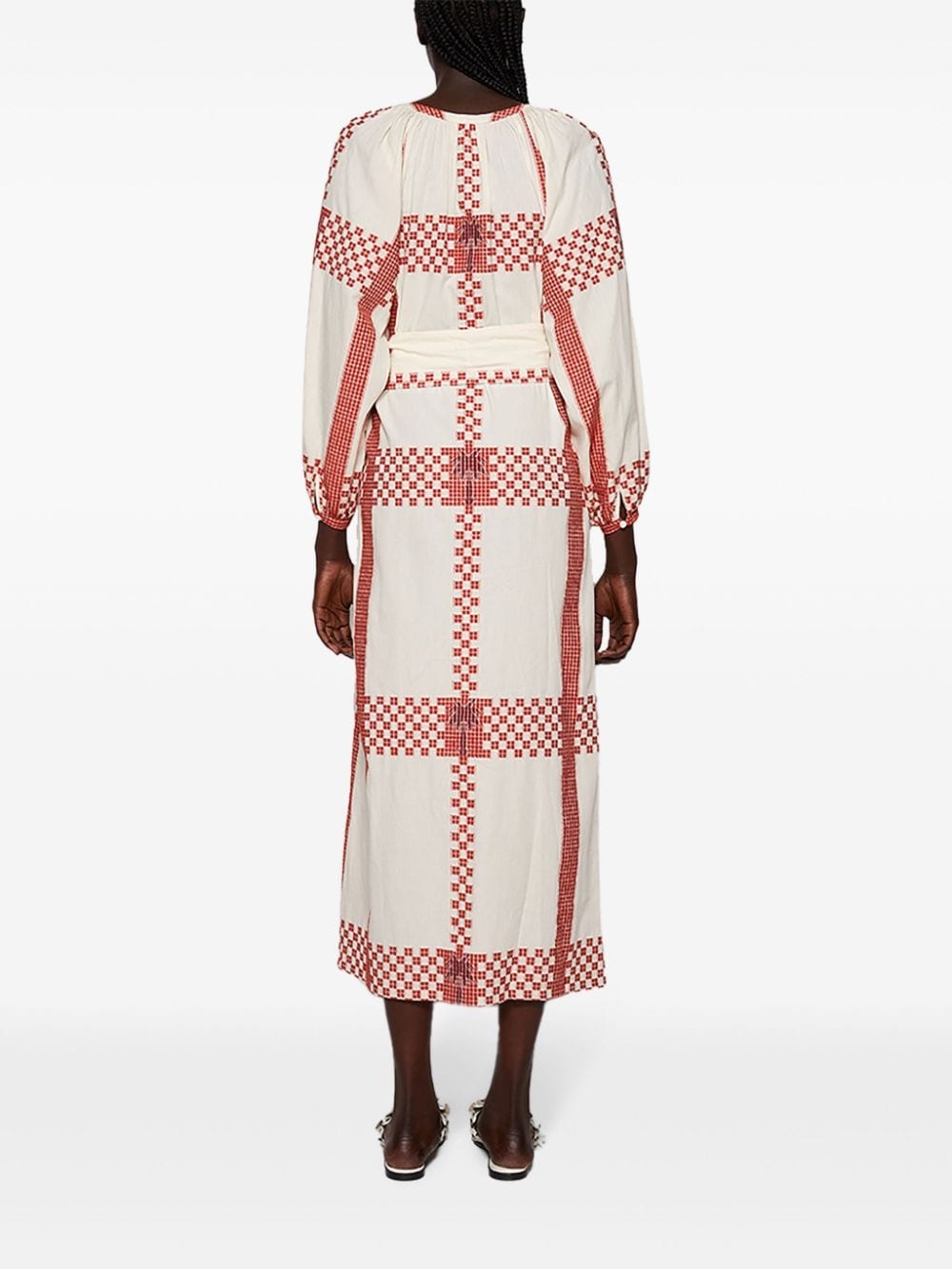 geomtric-print maxi dress - 5