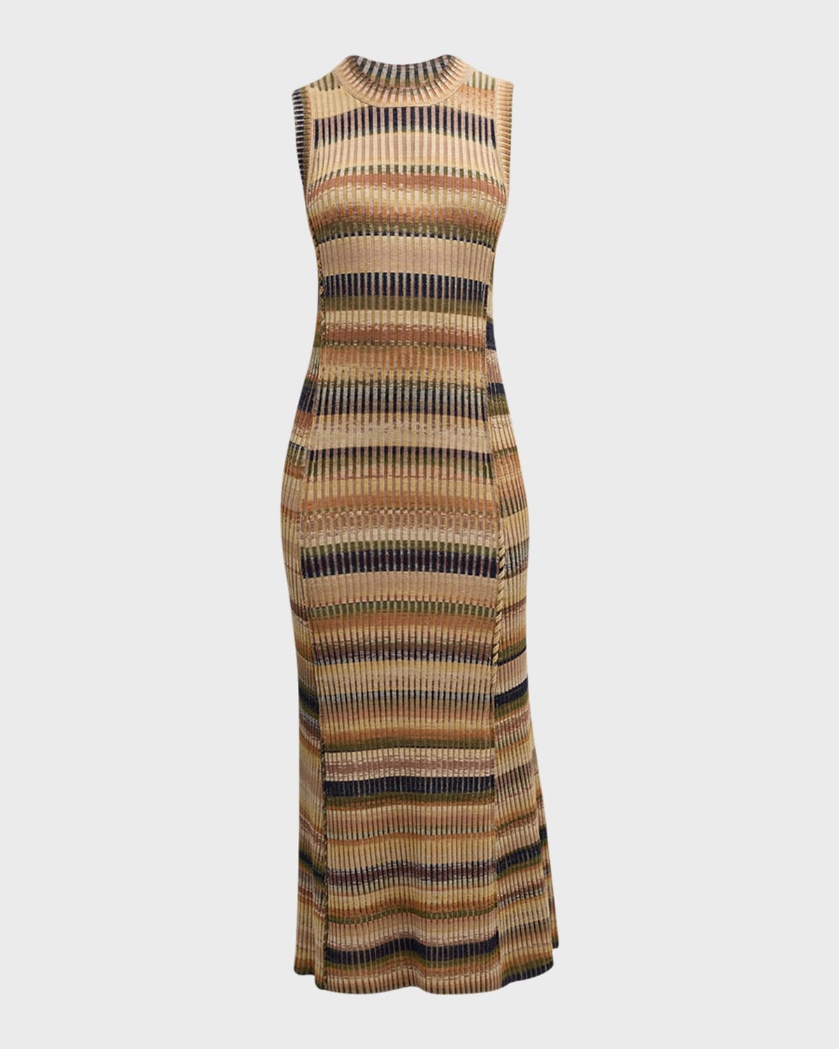 Fairfax Sleeveless Stripe Knit Midi Dress - 1