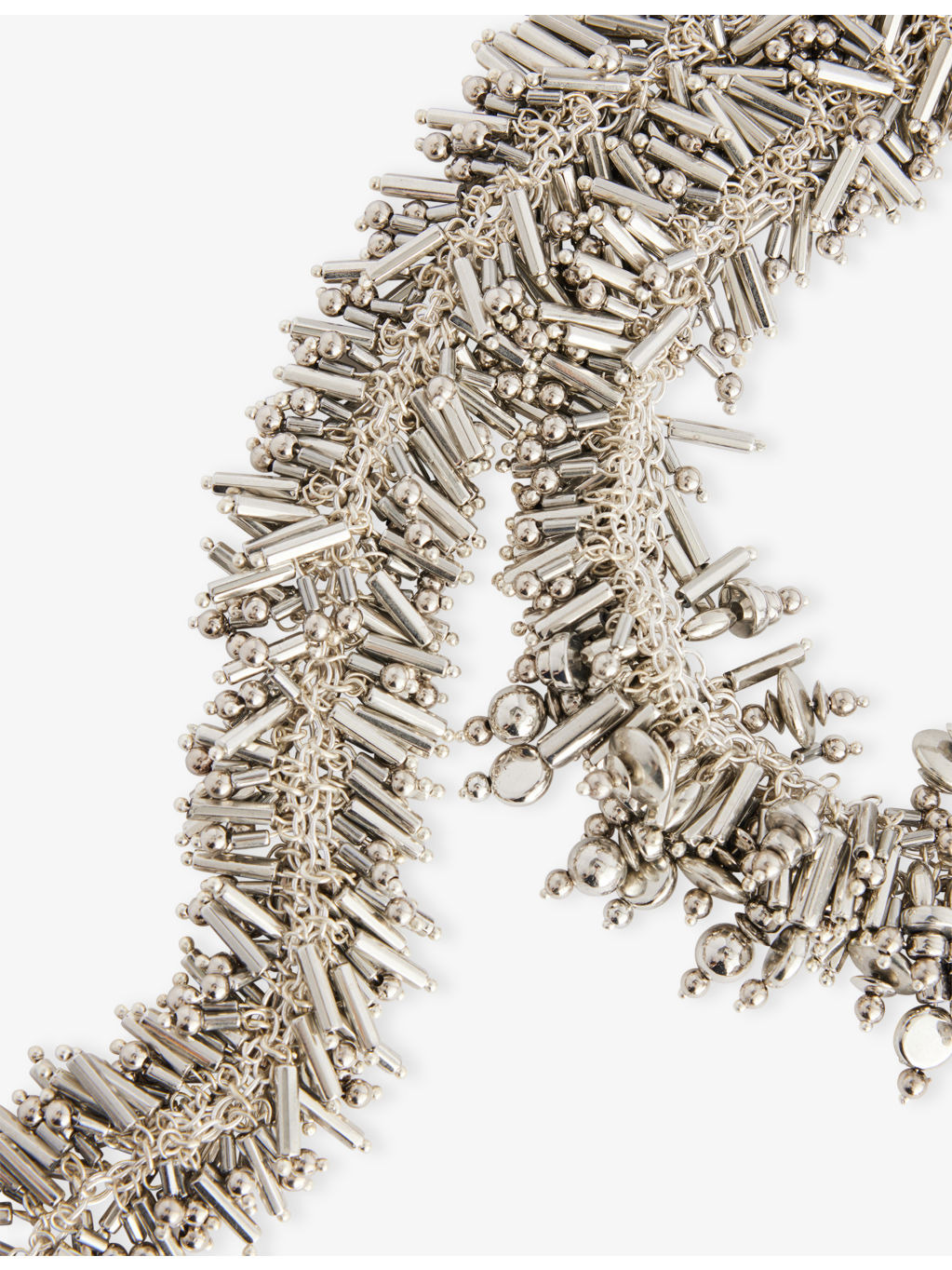 Embellished Brass And Acrylic Scarf Necklace - 4