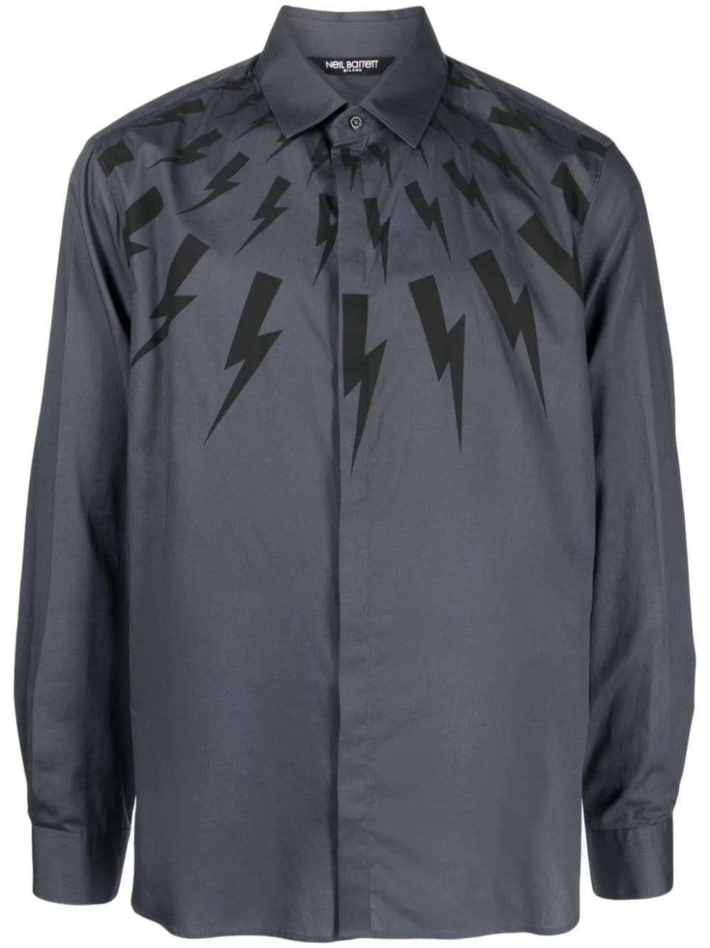 Thunderbolt-print cotton shirt - 1